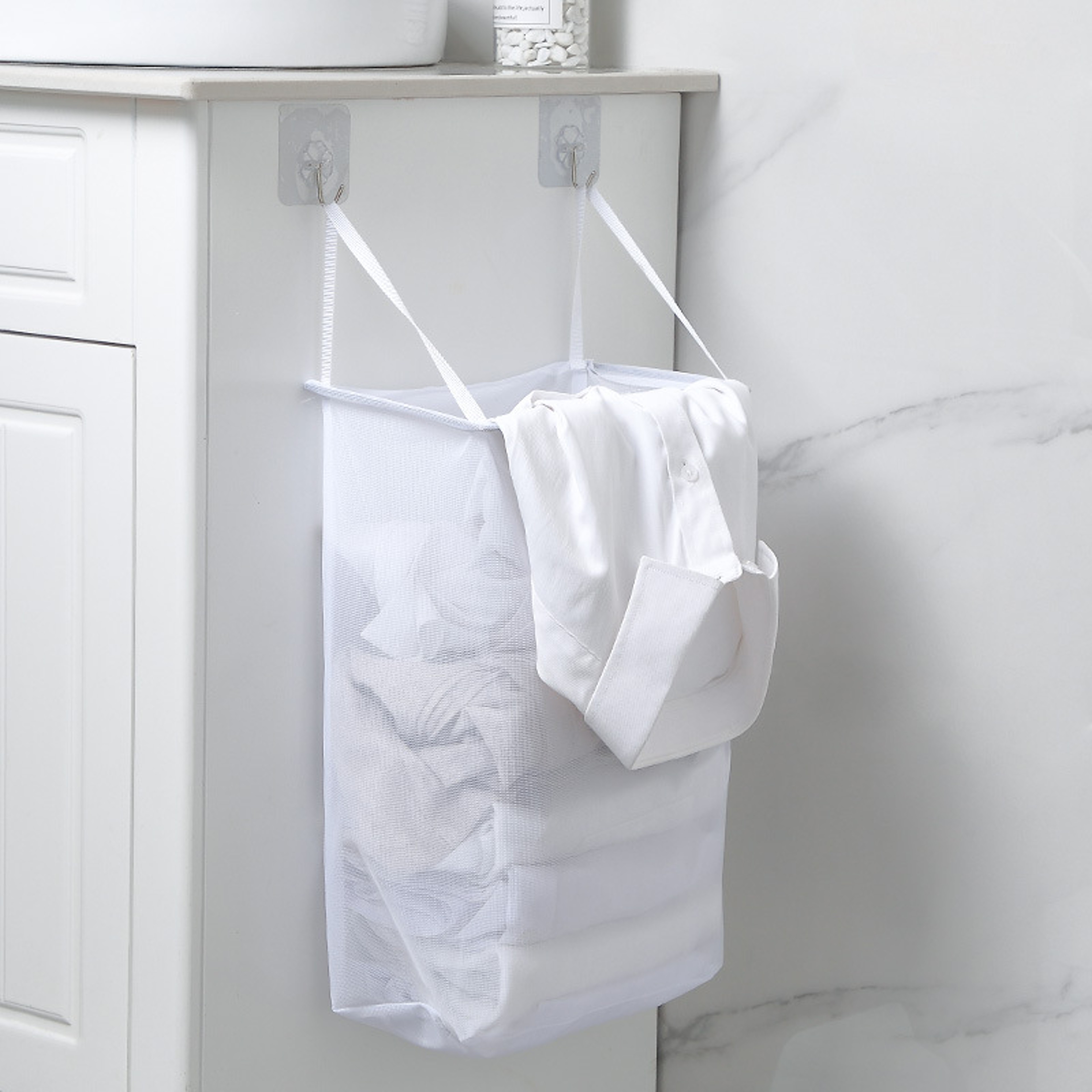 Wall Mounted Laundry Basket Collapsible Laundry Hamper Space Saving Organizer 5