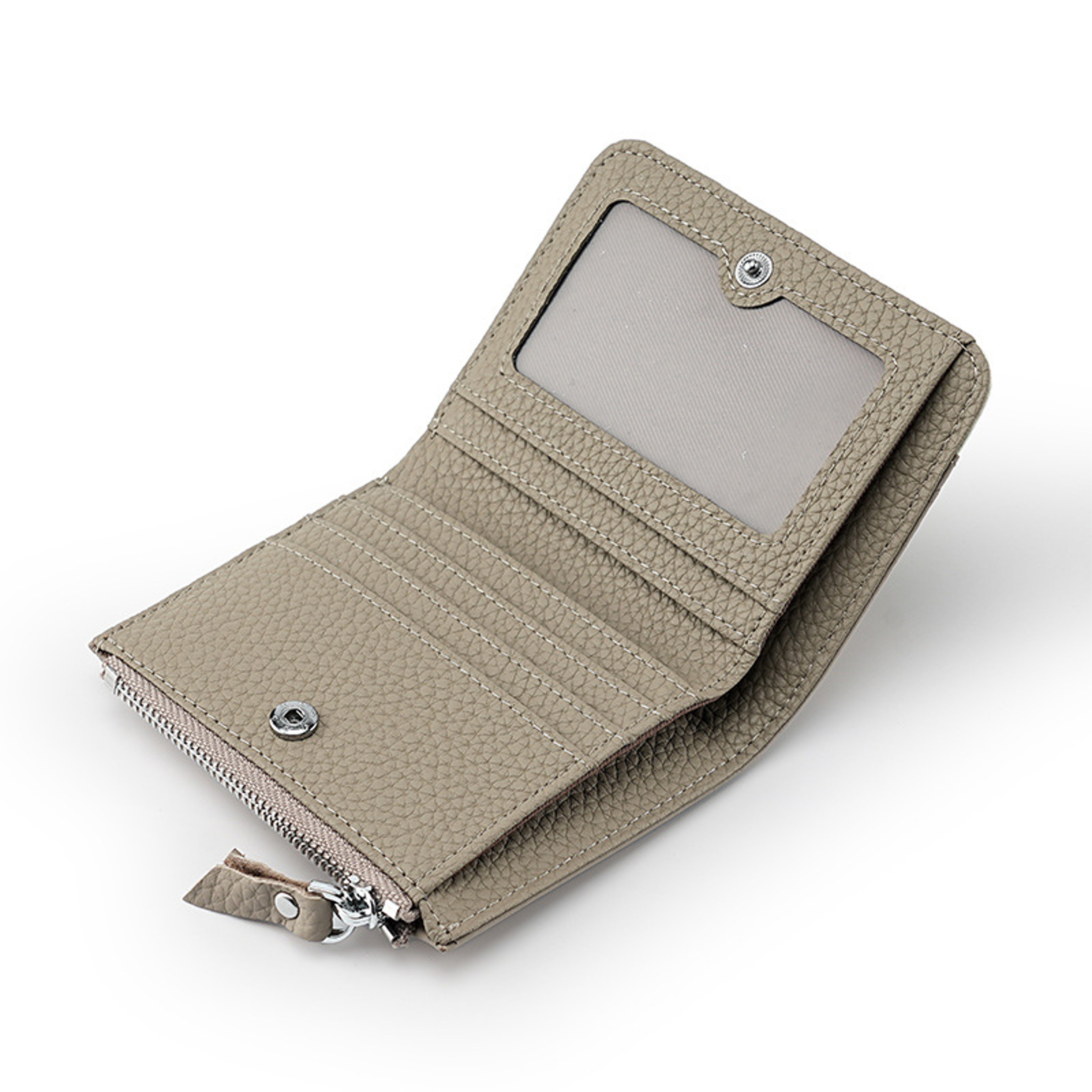 Vintage Genuine Leather Wallet Compact Short Card Holder 7