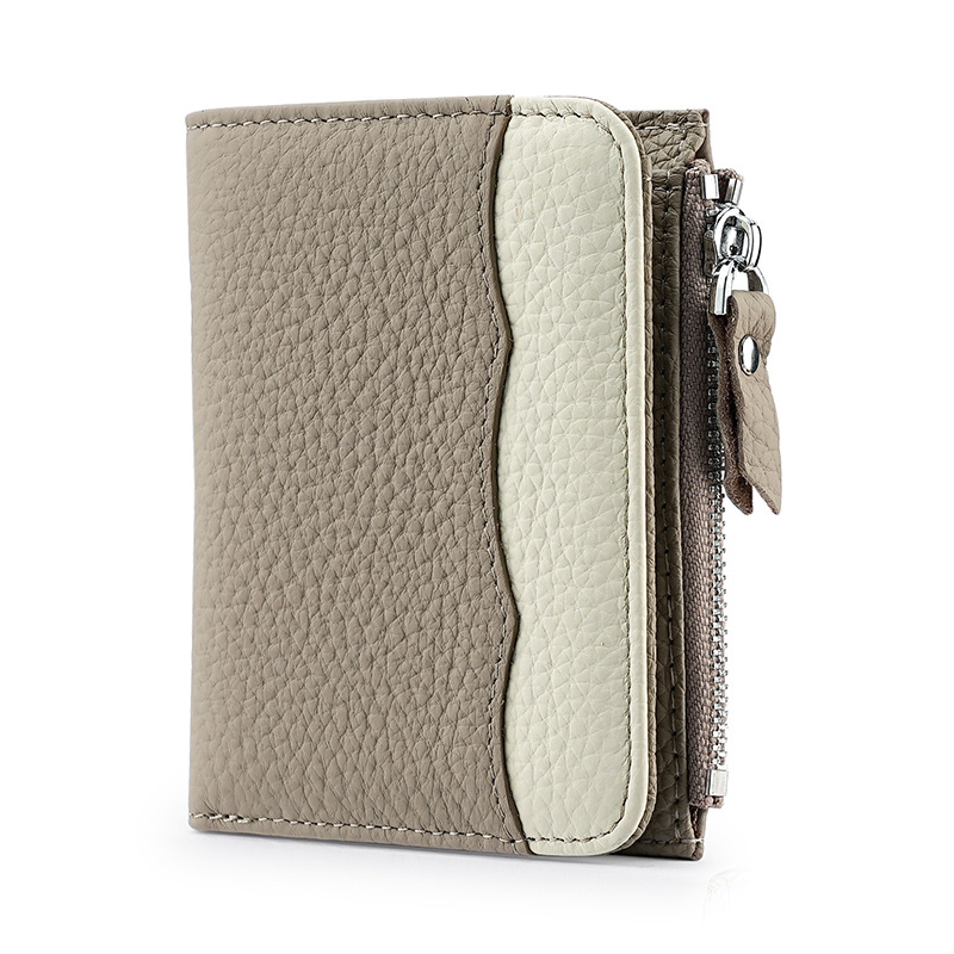 Vintage Genuine Leather Wallet Compact Short Card Holder 4