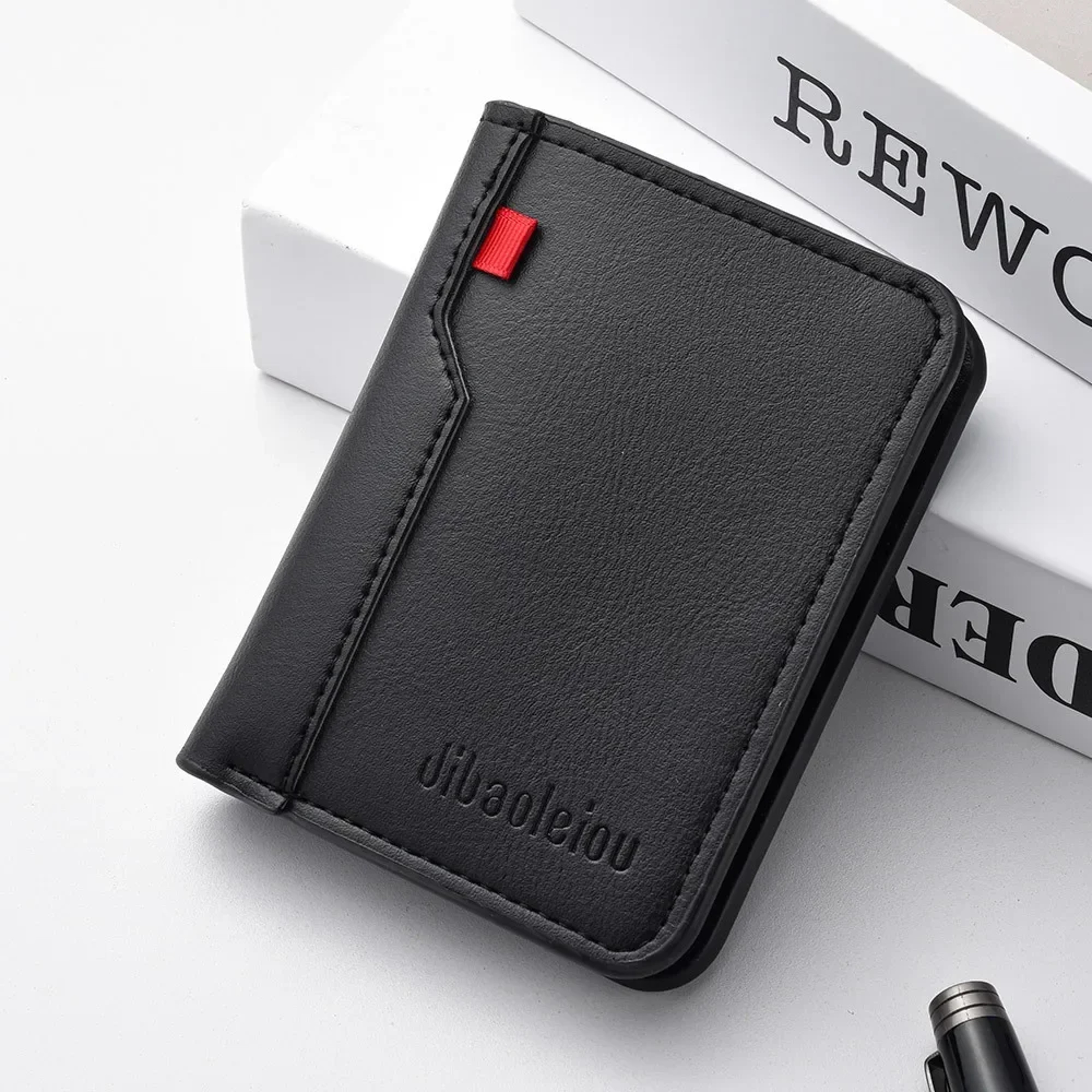 Ultra Thin PU Leather Card Holder Slim Wallet For Men 3