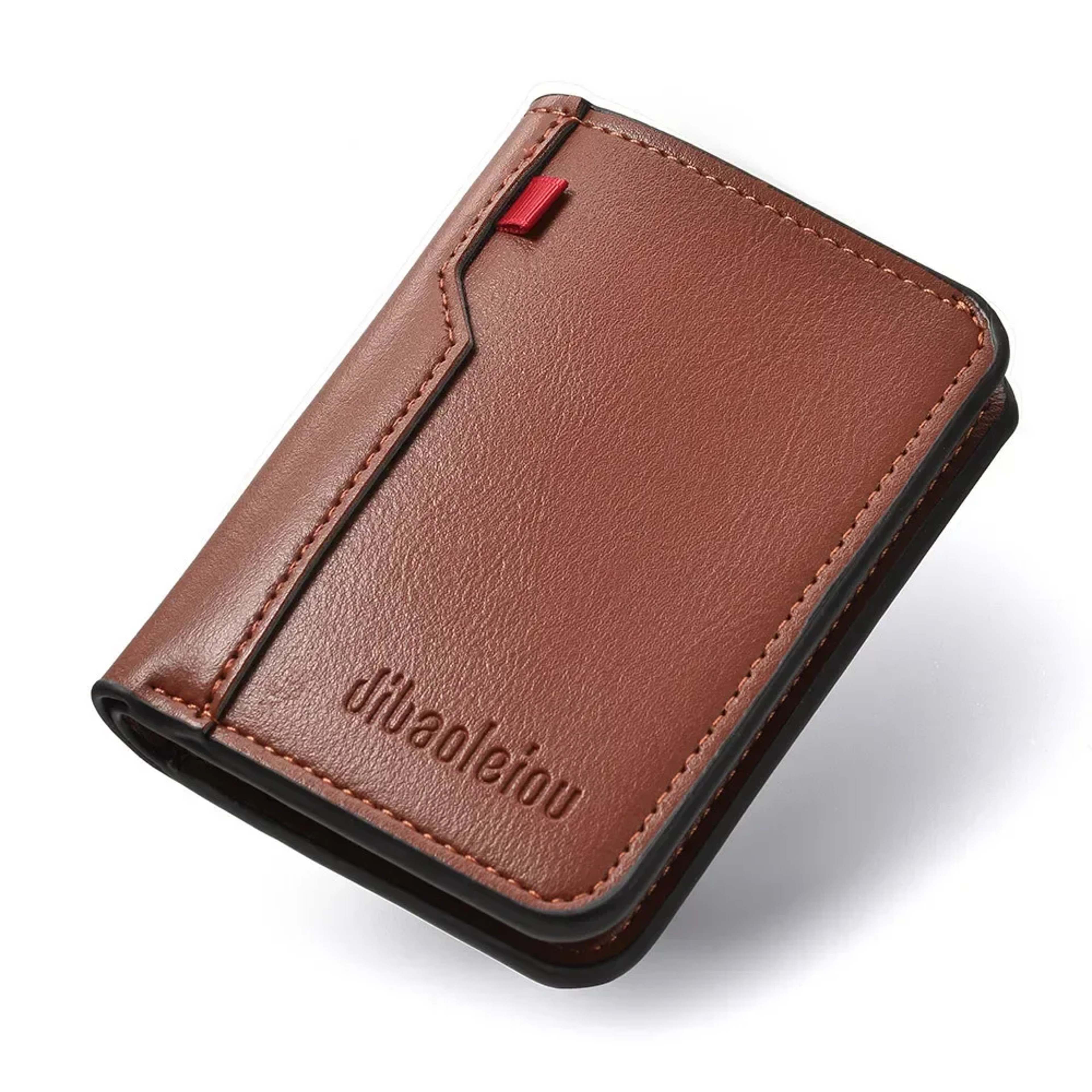 Ultra Thin PU Leather Card Holder Slim Wallet For Men 0