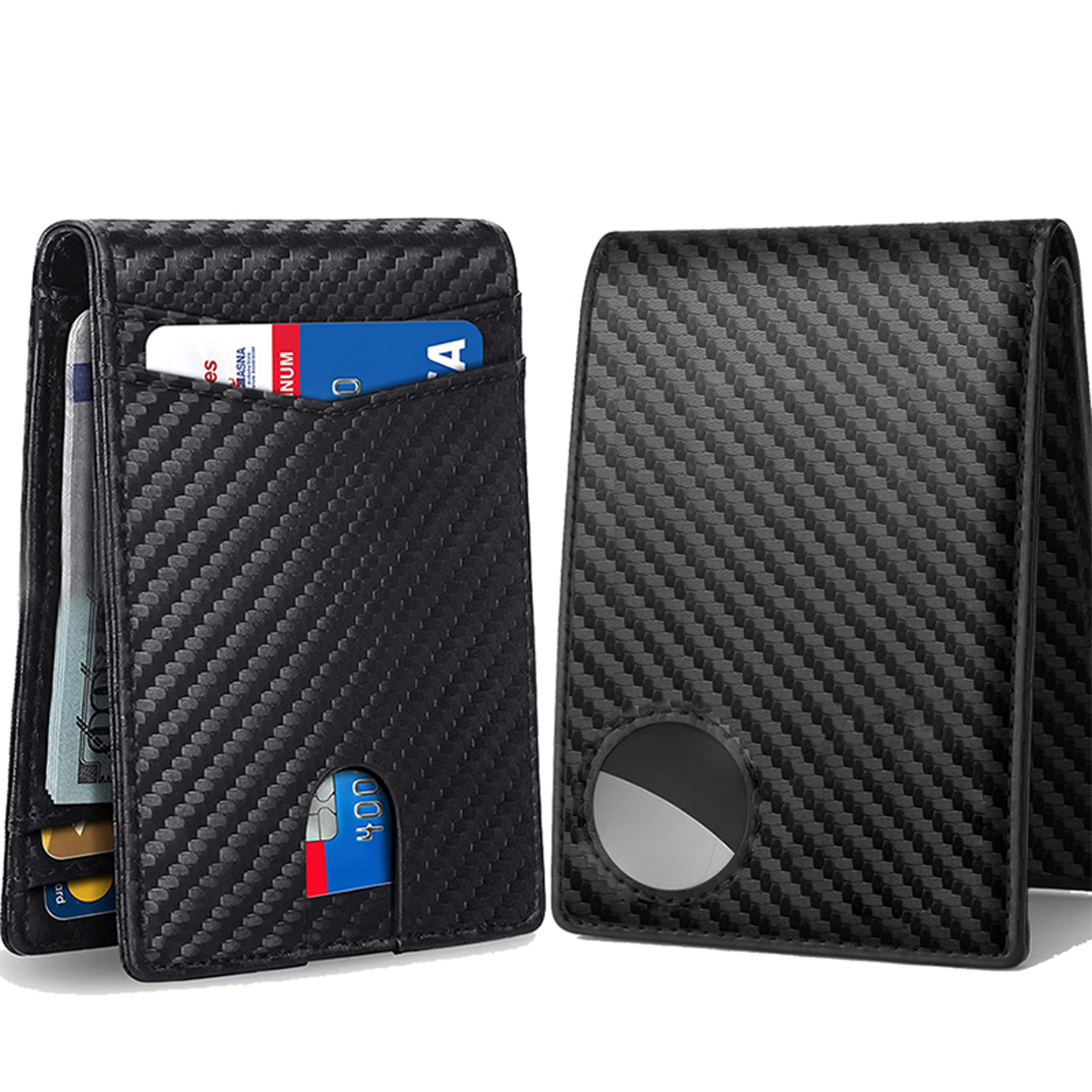 Carbon Fiber AirTag RFID Blocking Wallet For Men 1