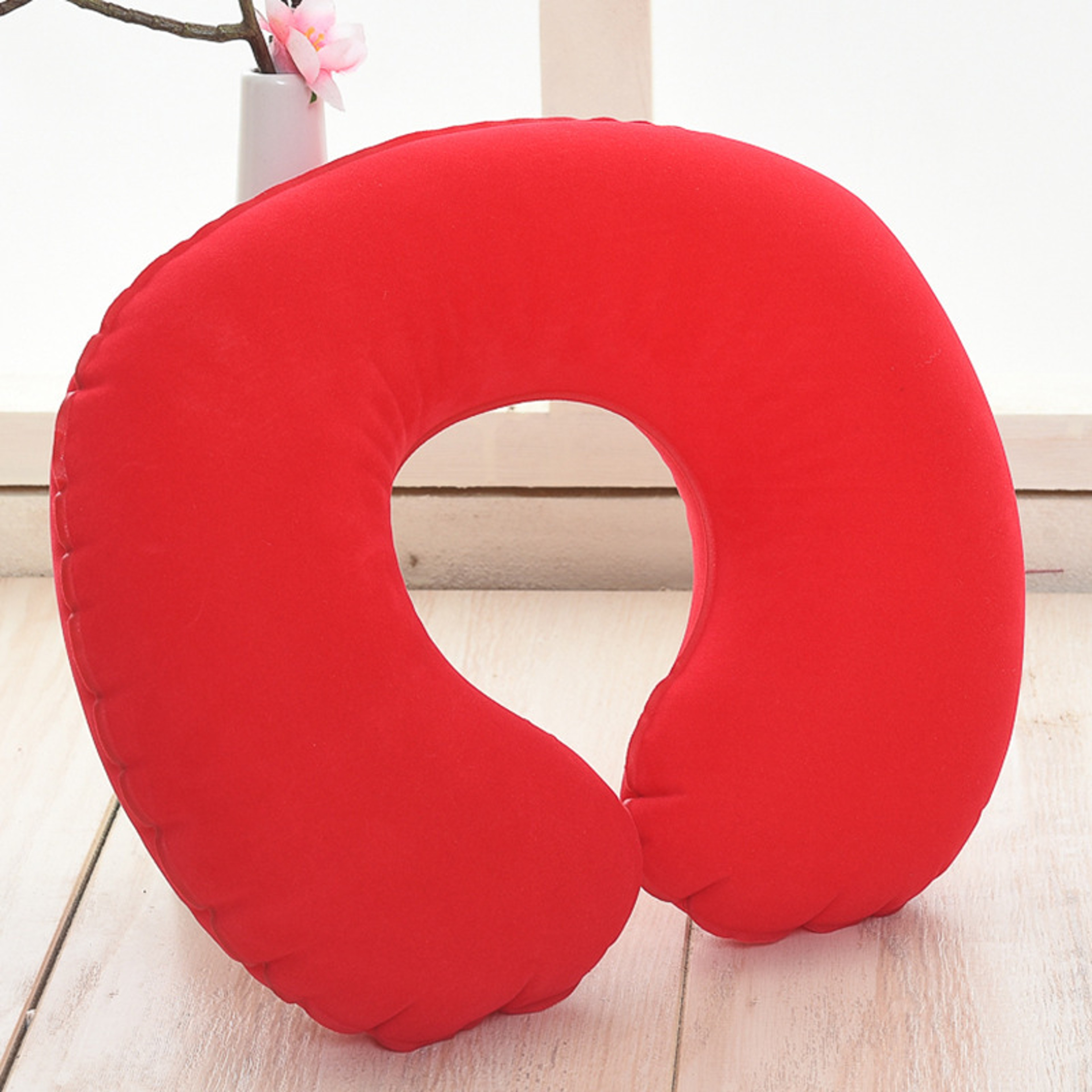 Inflatable Travel Neck Pillow Compact C Shaped Airplane Pillow 10