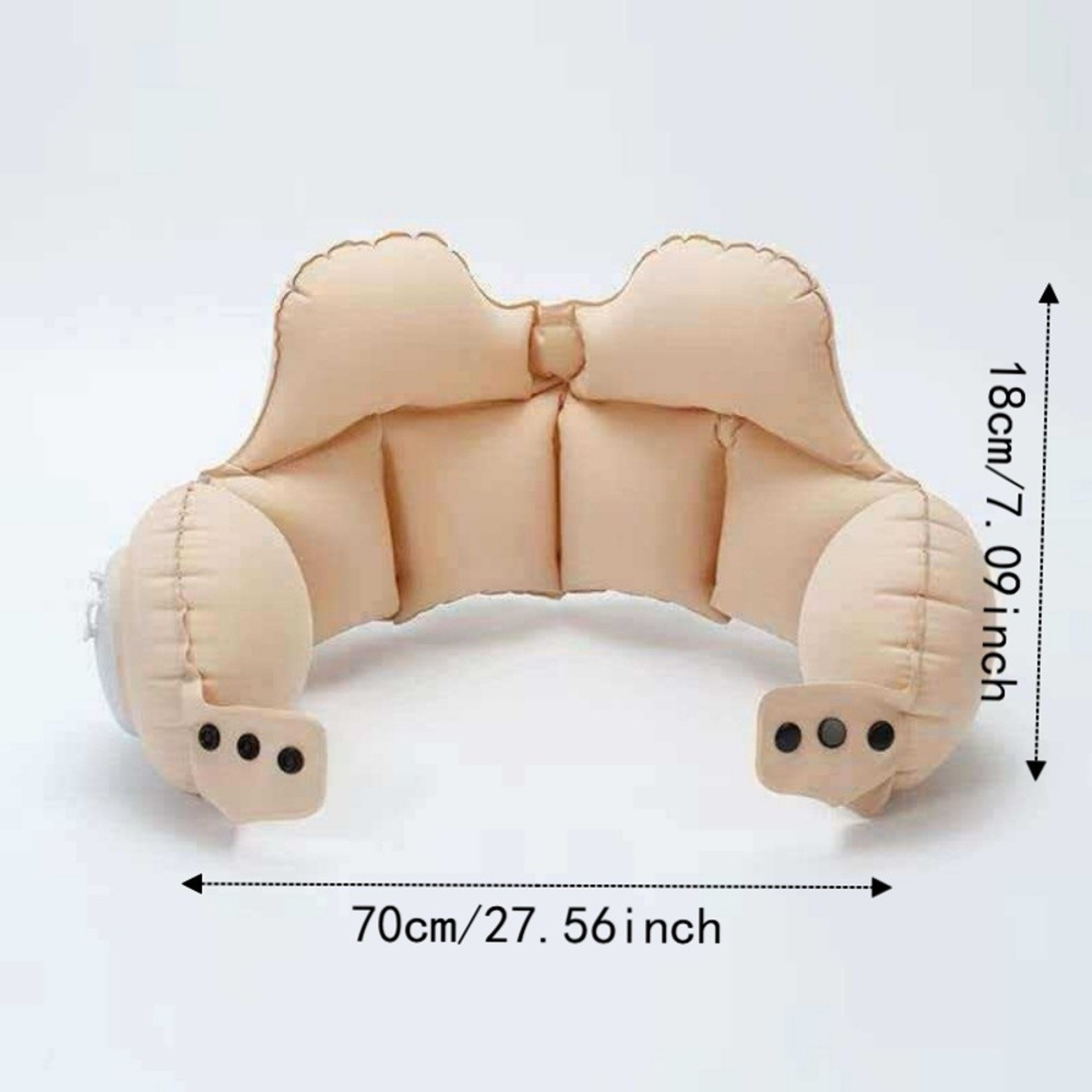 Compact Inflatable Neck Pillow For Travel Adjustable Foldable Airplane Pillow 7