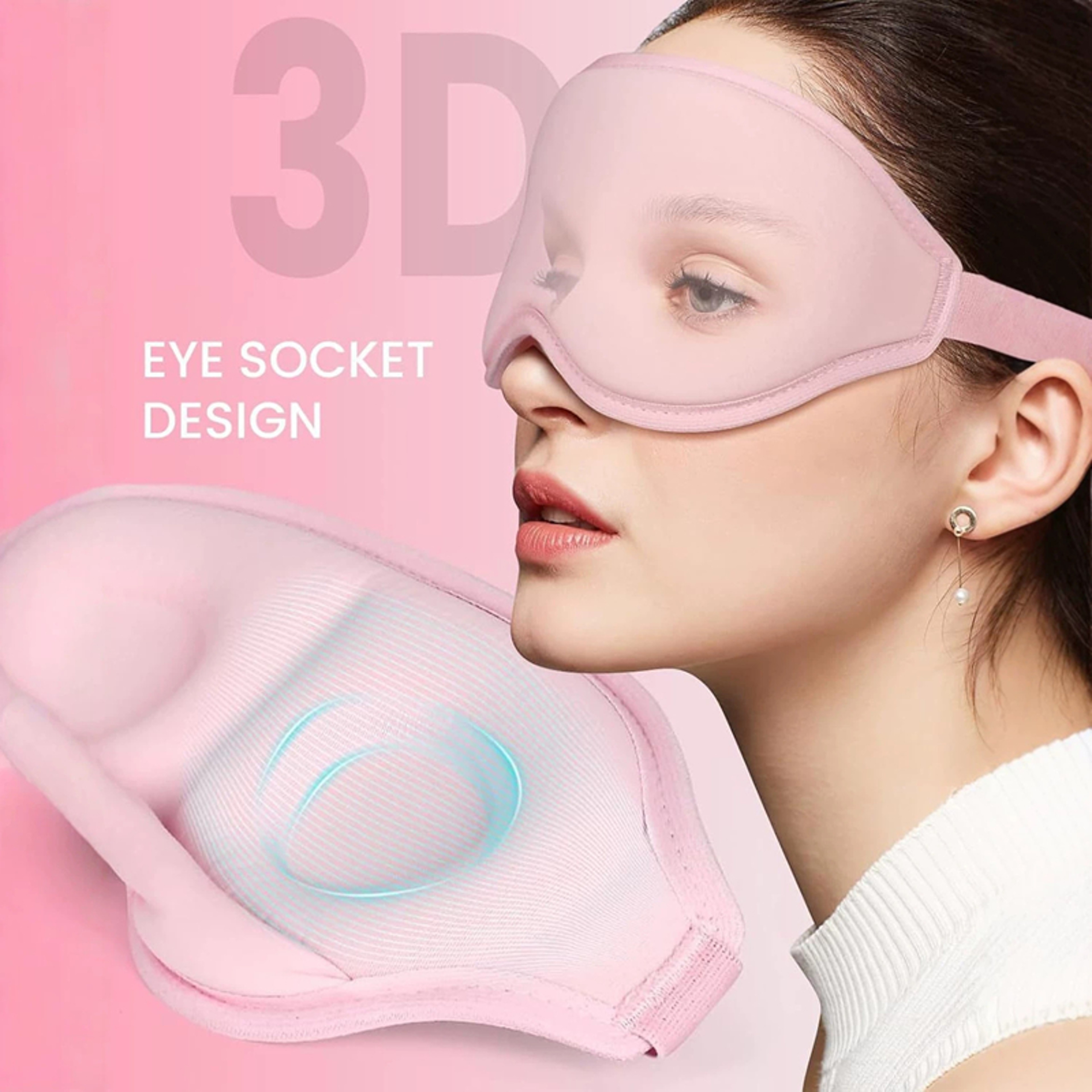 Sleep Mask Light Blocking Contoured Eye Mask For Travel 6