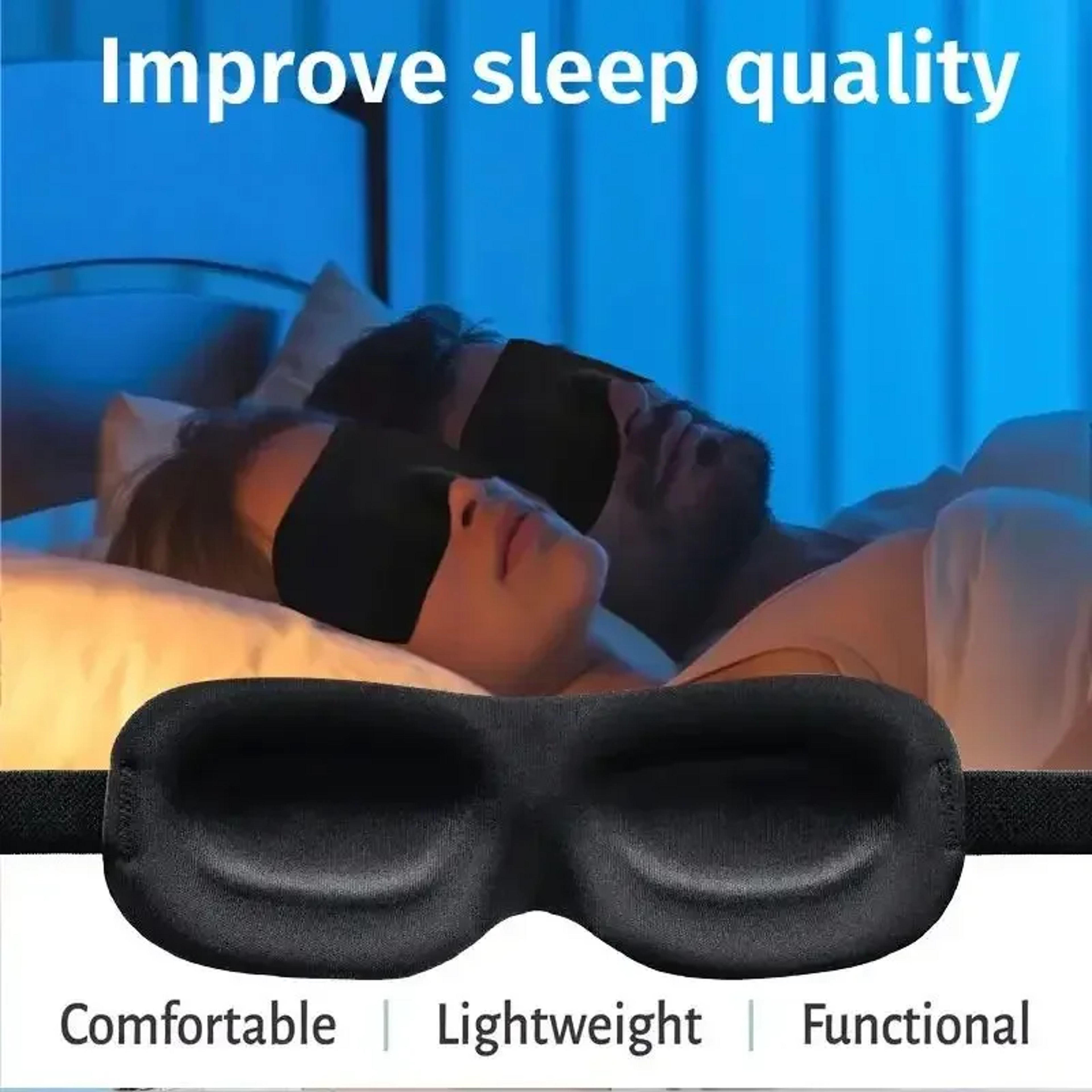 Sleep Mask Contoured Blackout Eye Mask For Deep Sleep Travel And Naps 5