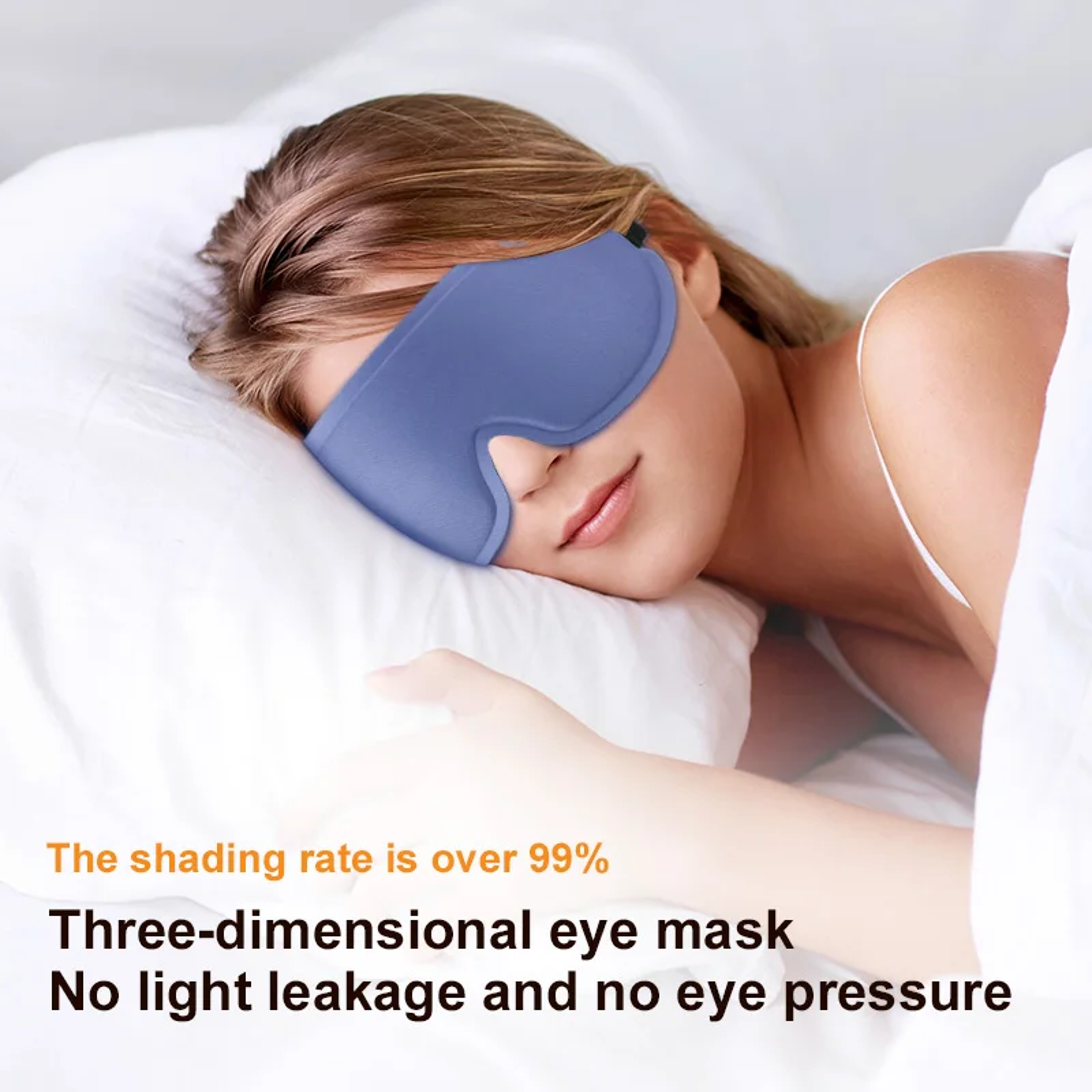 Contoured Light Blocking Sleep Mask For Travel And Rest 6