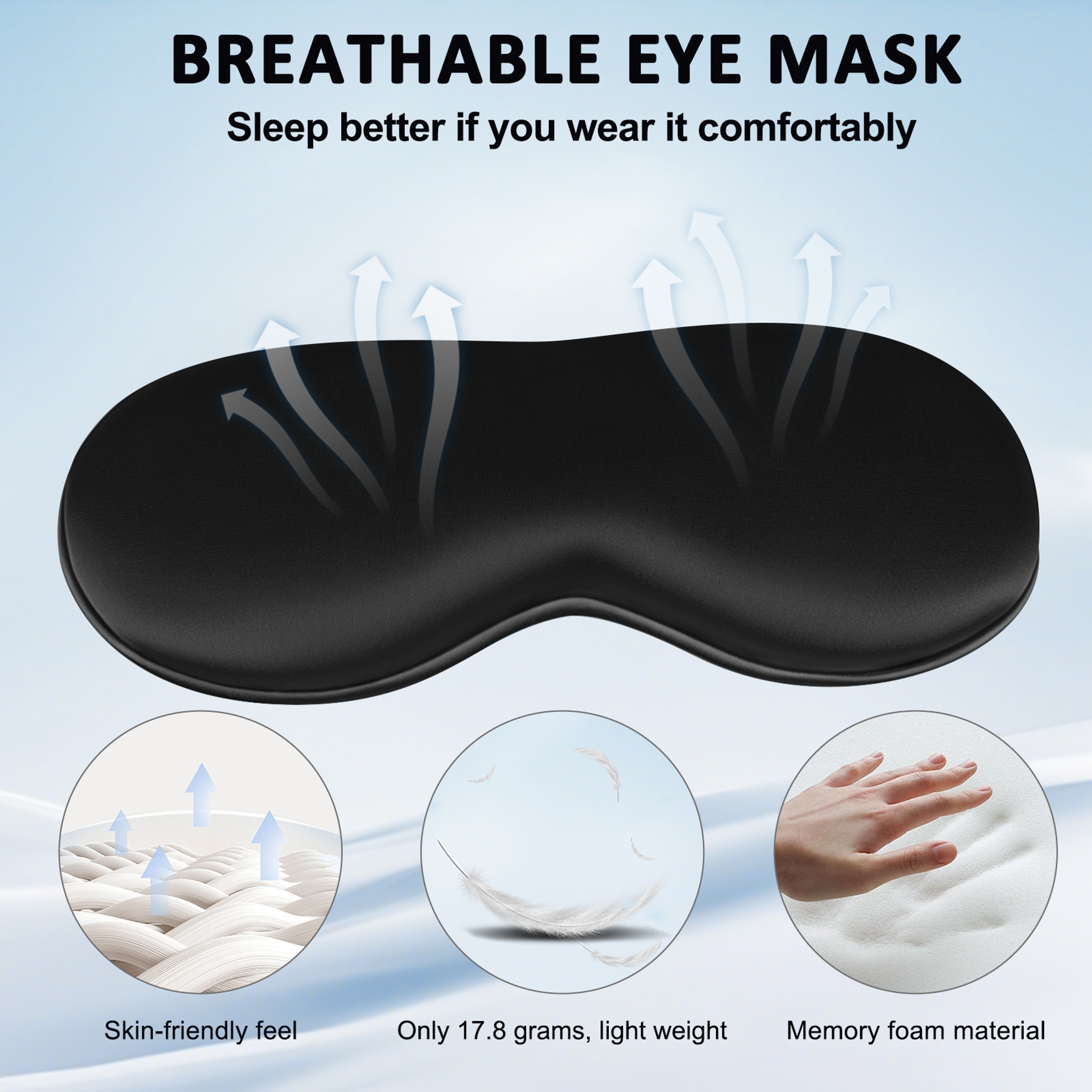Adjustable Imitation Silk Sleep Eye Mask For Light Blocking Comfort 7