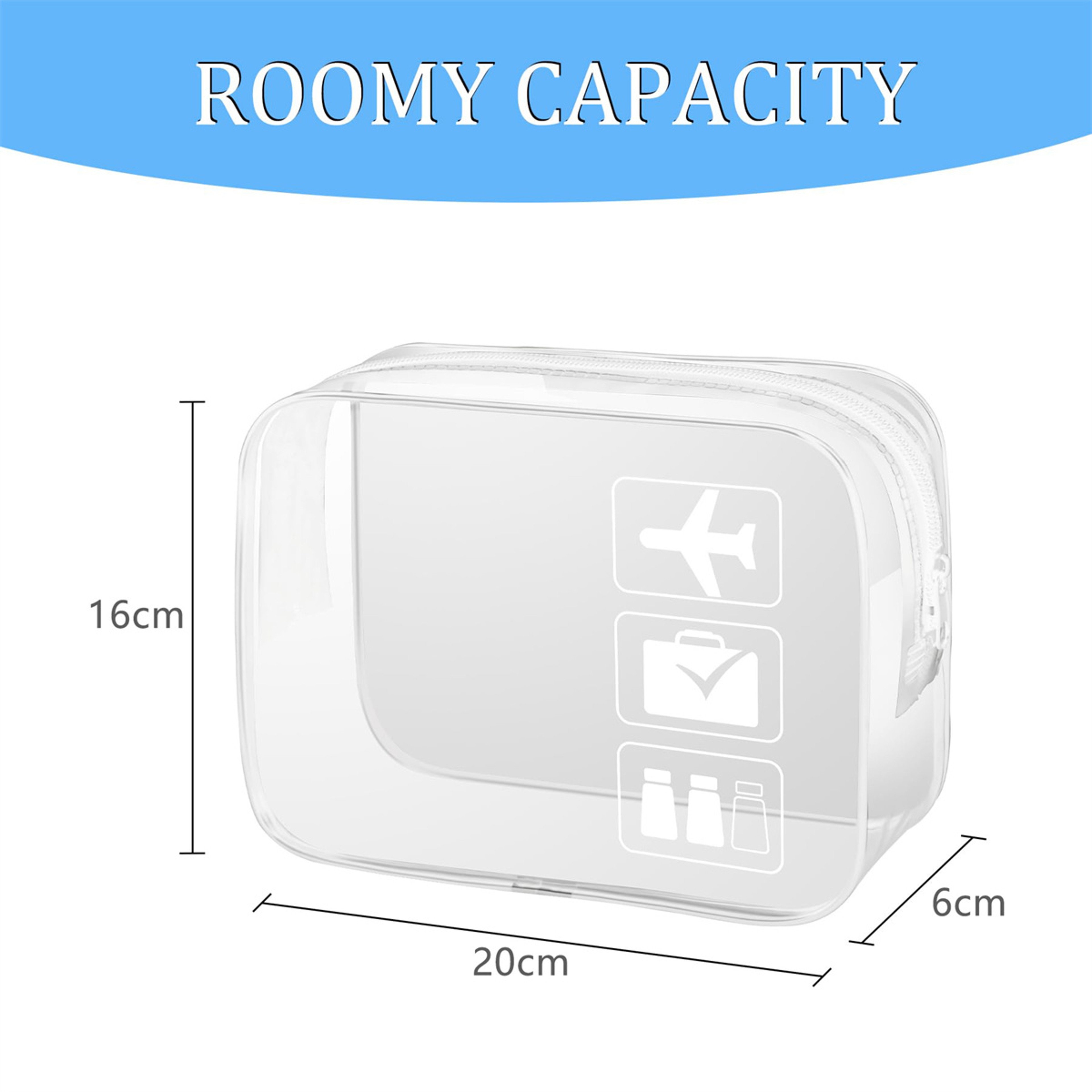 Clear Approved Travel Toiletry Bag For Carry On Liquids And Makeup 4
