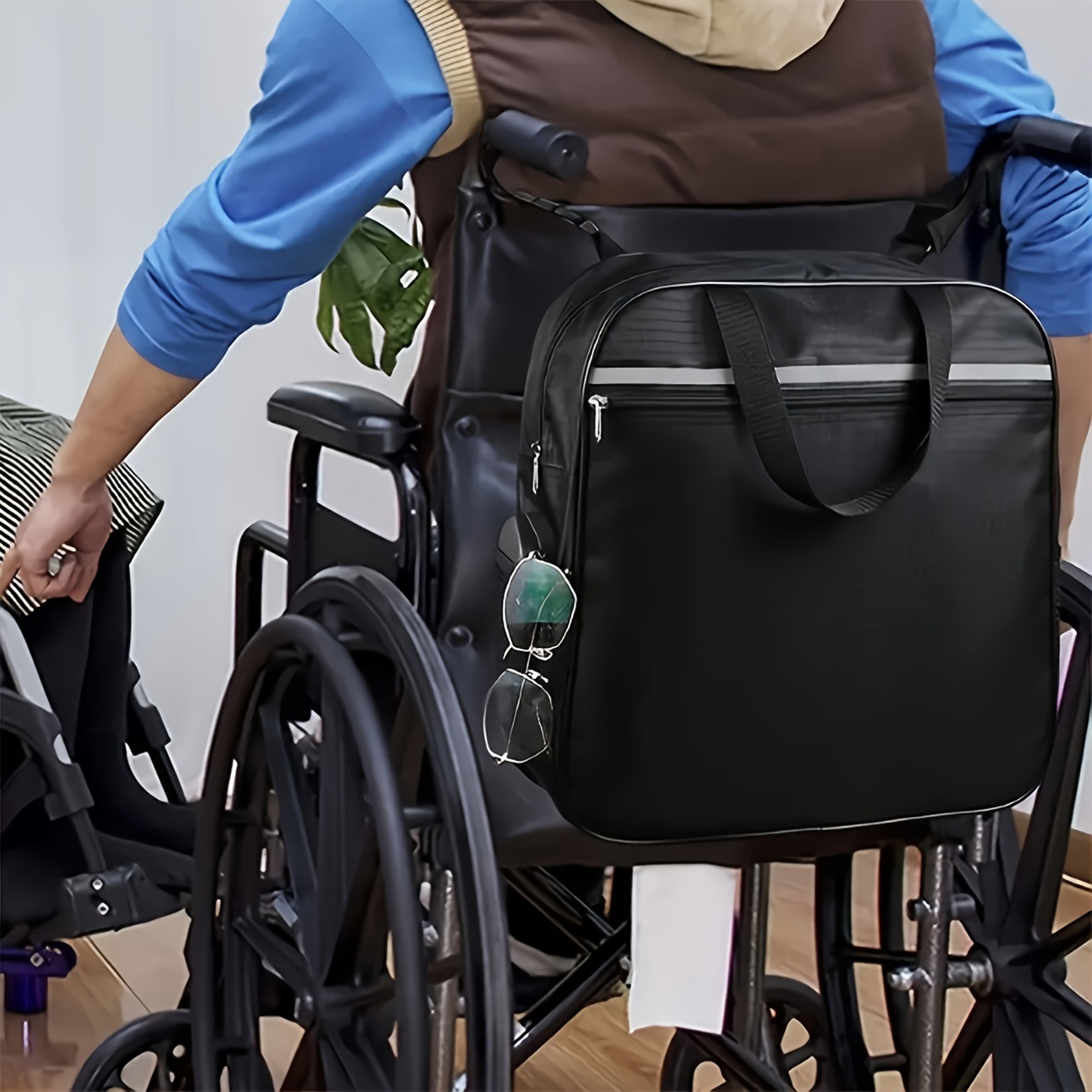 Multifunctional Wheelchair Bag Armrest and Rear Hanging Storage Backpack – view 6