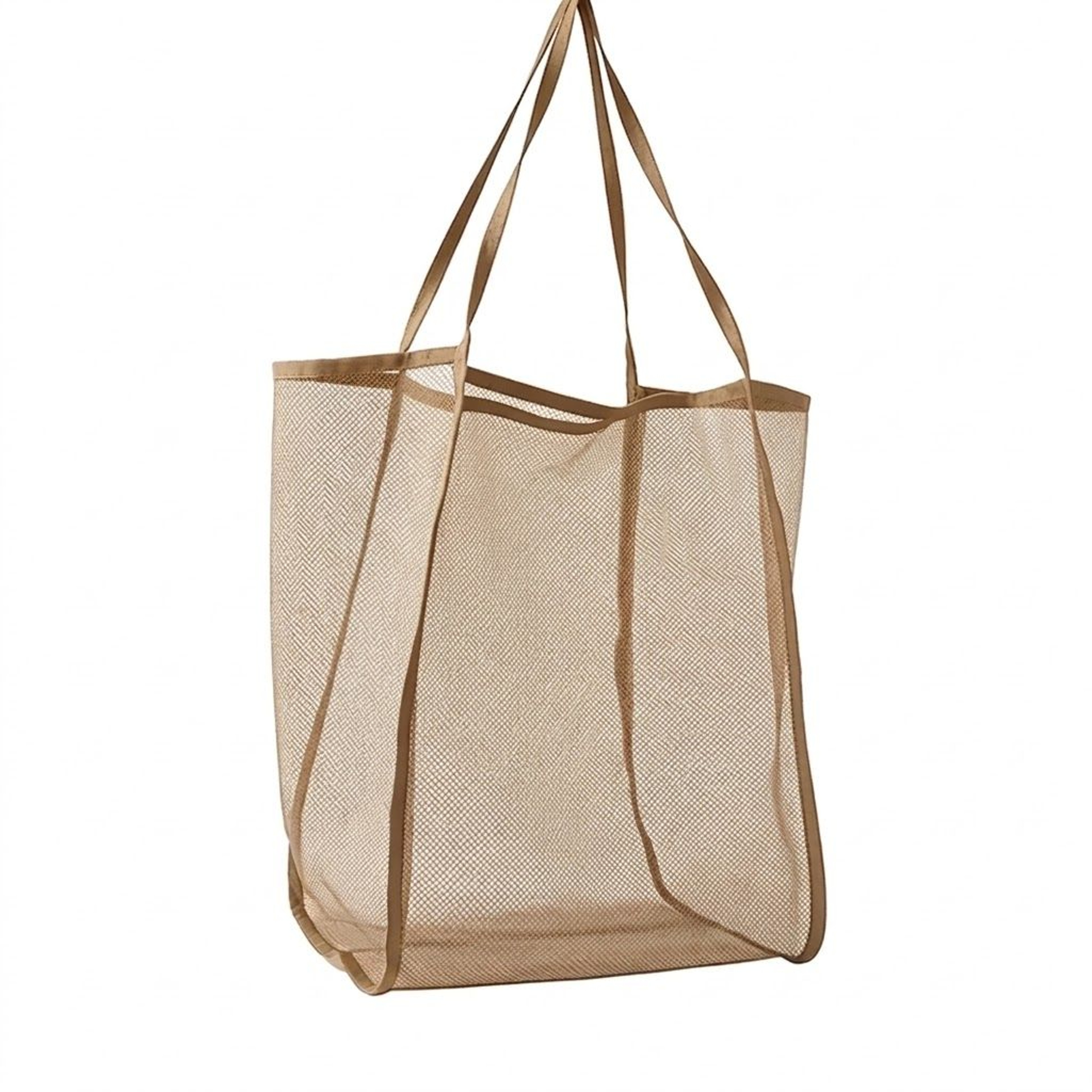 Extra Large Mesh Beach Bag With Transparent Tote And Cosmetic Pouch 0