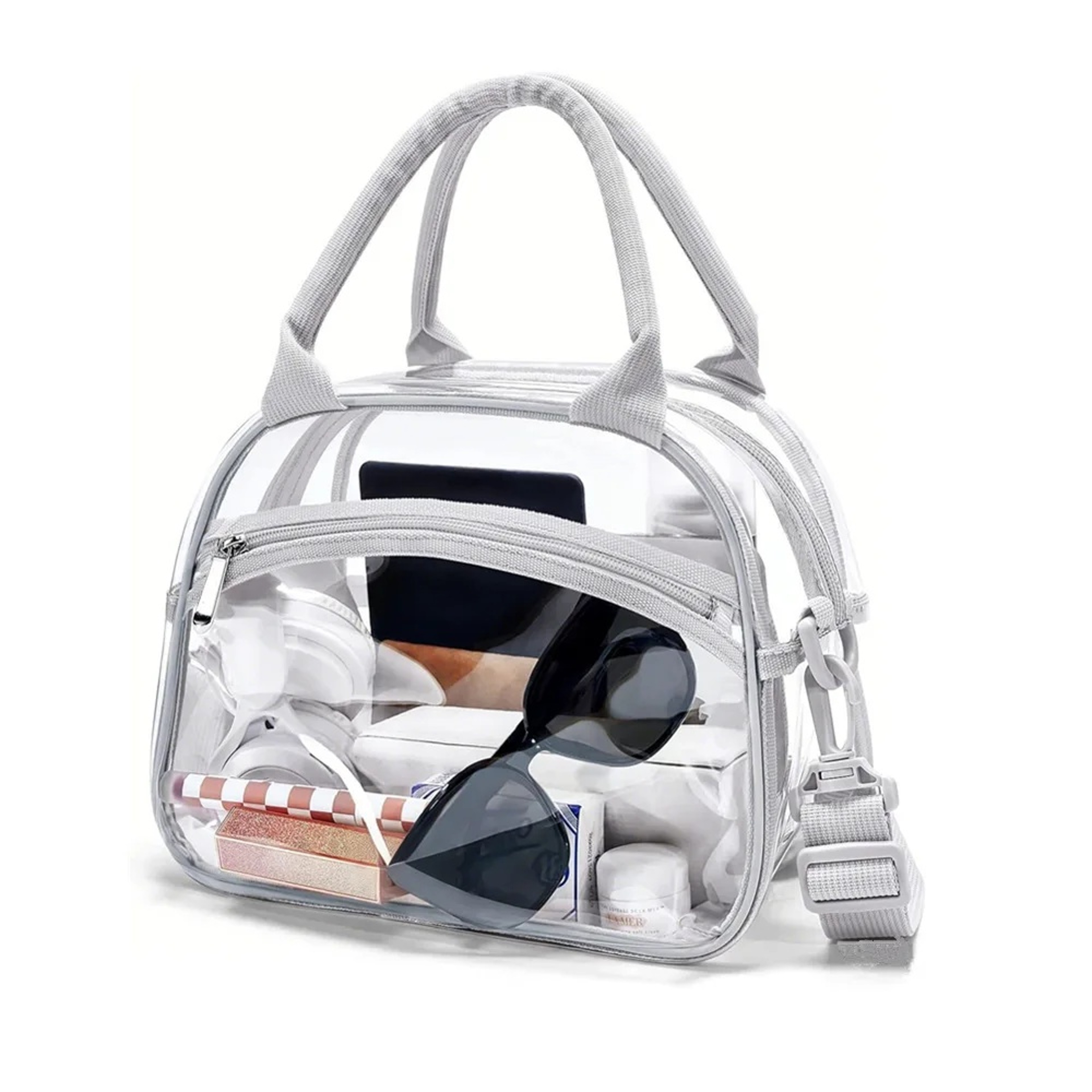 Large Capacity Transparent Cosmetic Bag Waterproof PVC Toiletry Organizer 1