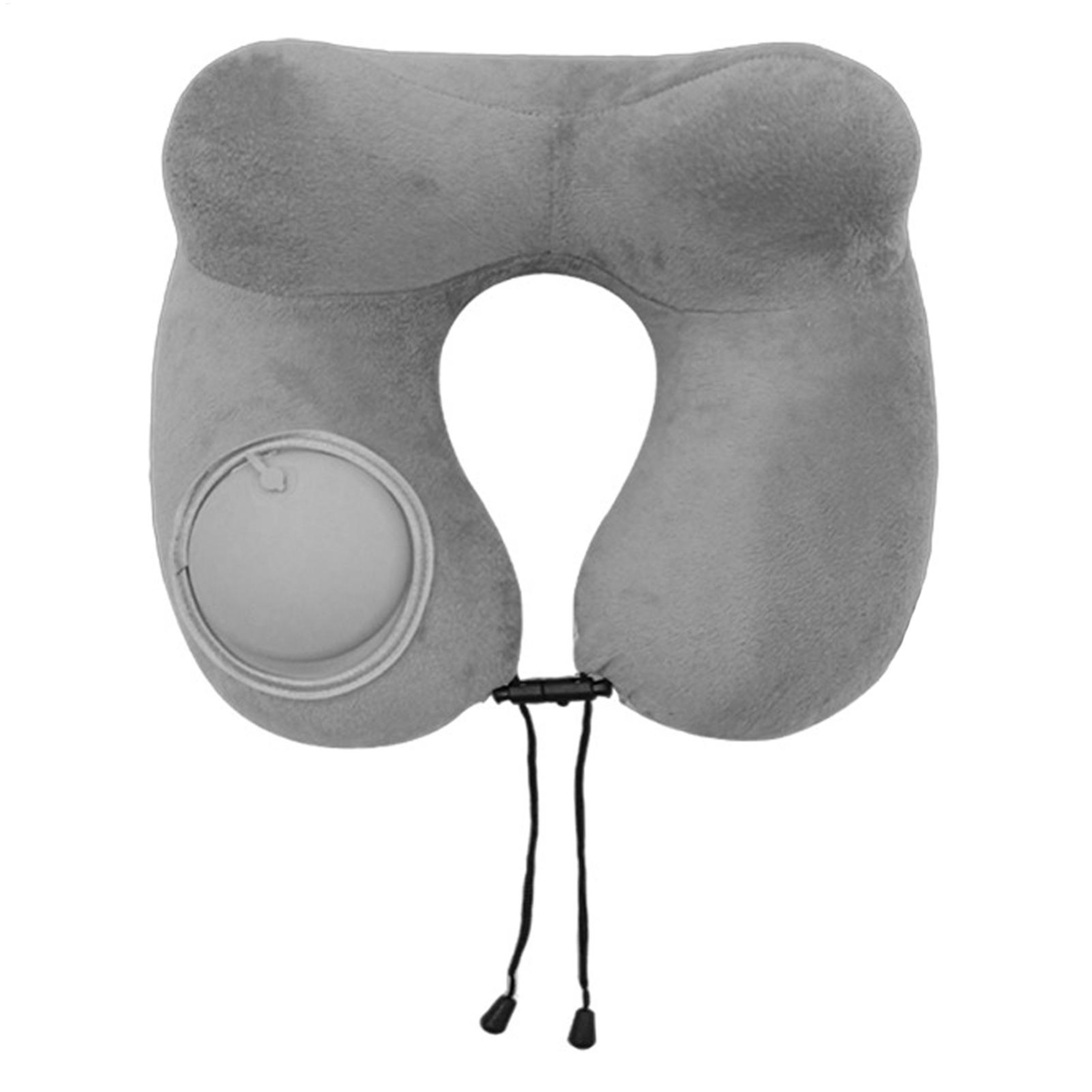 Inflatable Travel Neck Pillow Soft U Shaped Neck Support for Airplane, Office and Naps – view 4