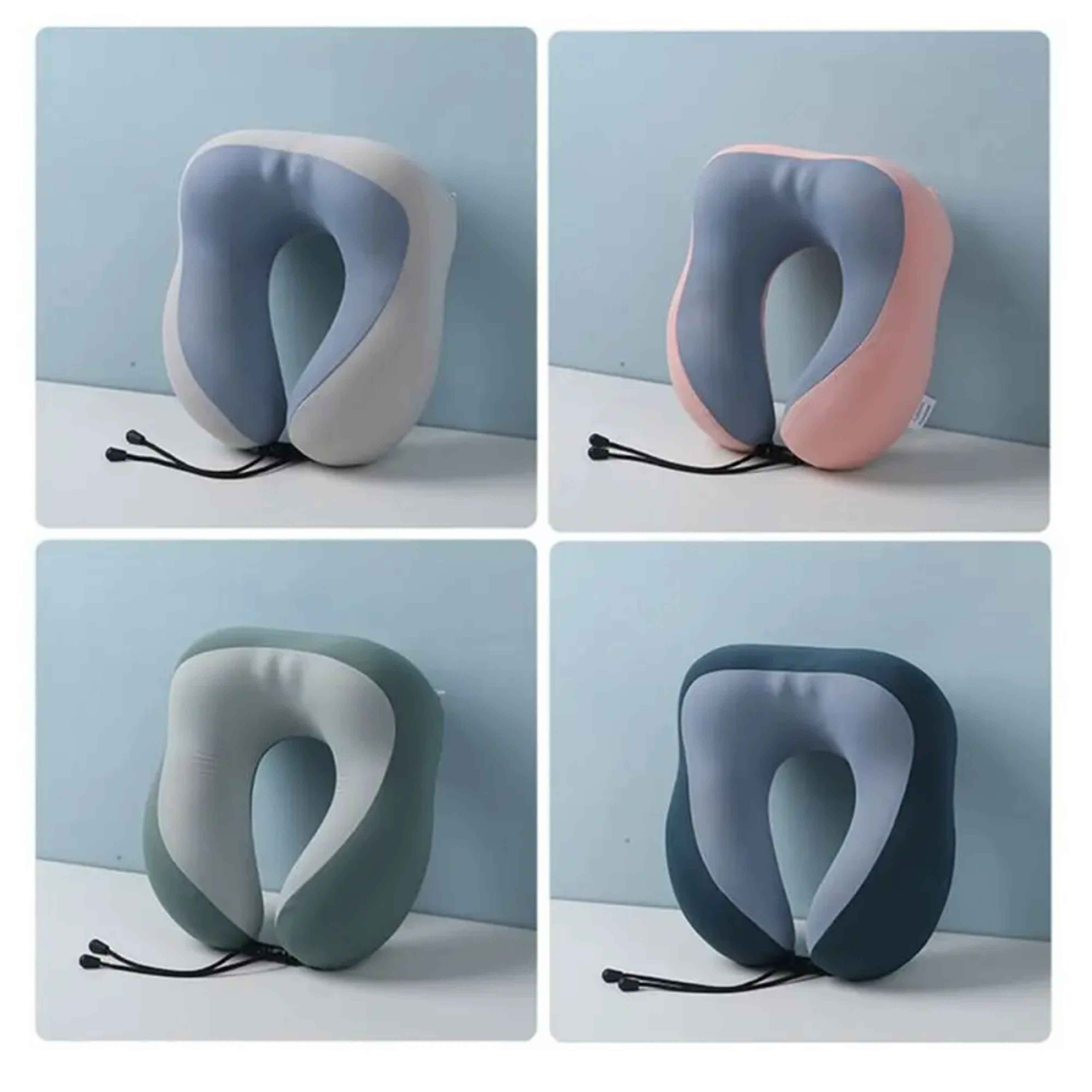 Memory Foam Travel Neck Pillow With U Shaped Support And Storage Bag 5
