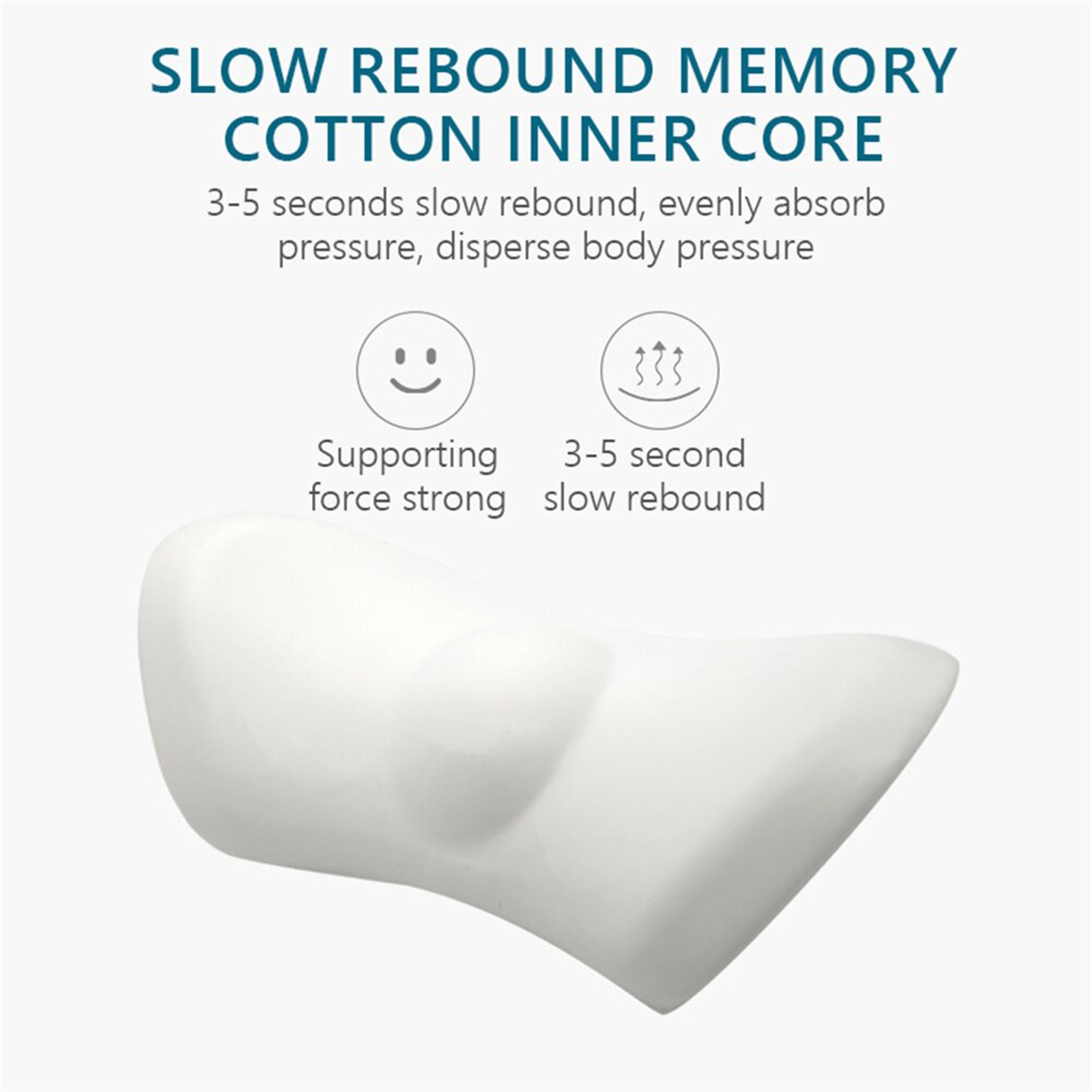 Breathable Memory Foam Car Lumbar Support Pillow For Seat Bed And Office 3