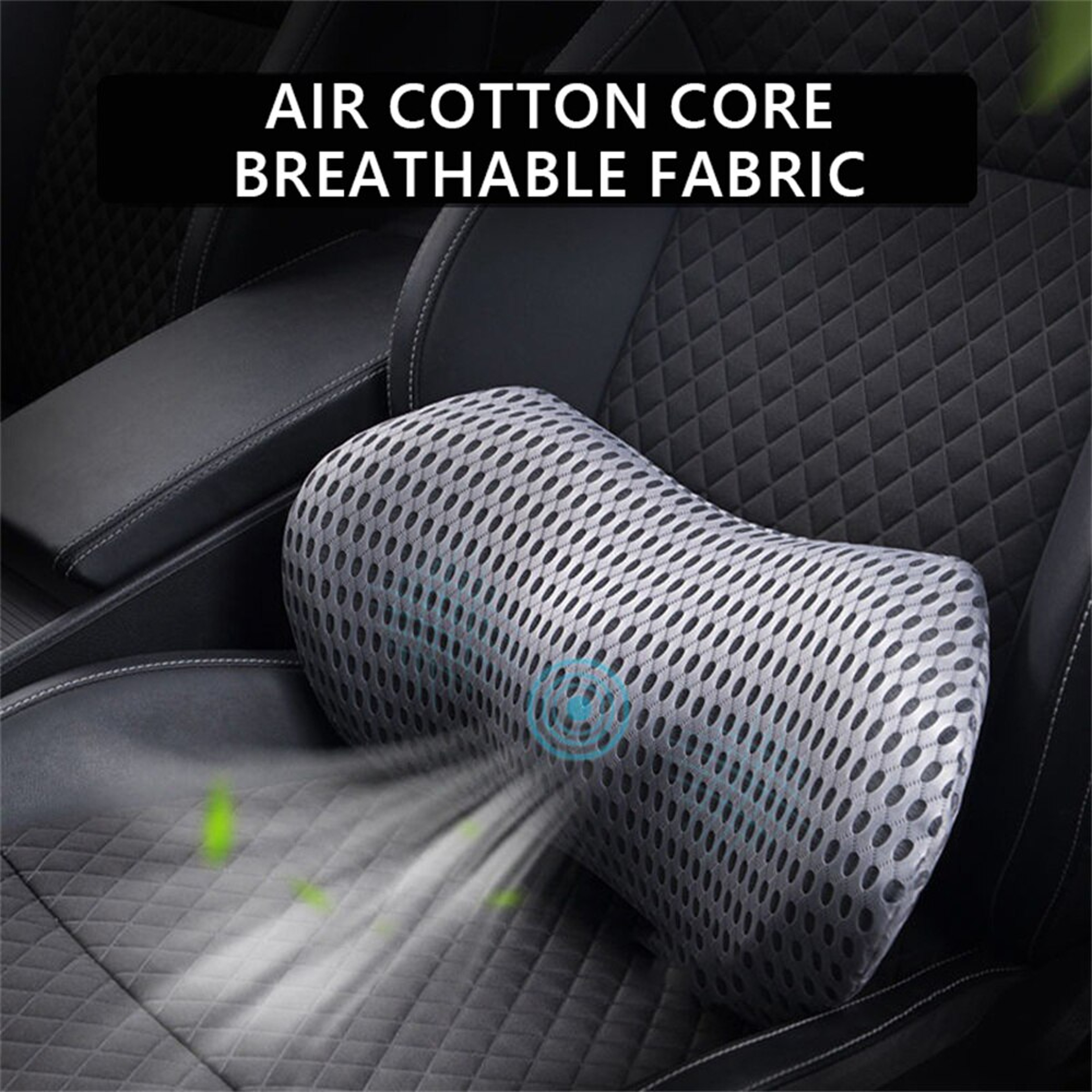 Breathable Memory Foam Car Lumbar Support Pillow For Seat Bed And Office 7