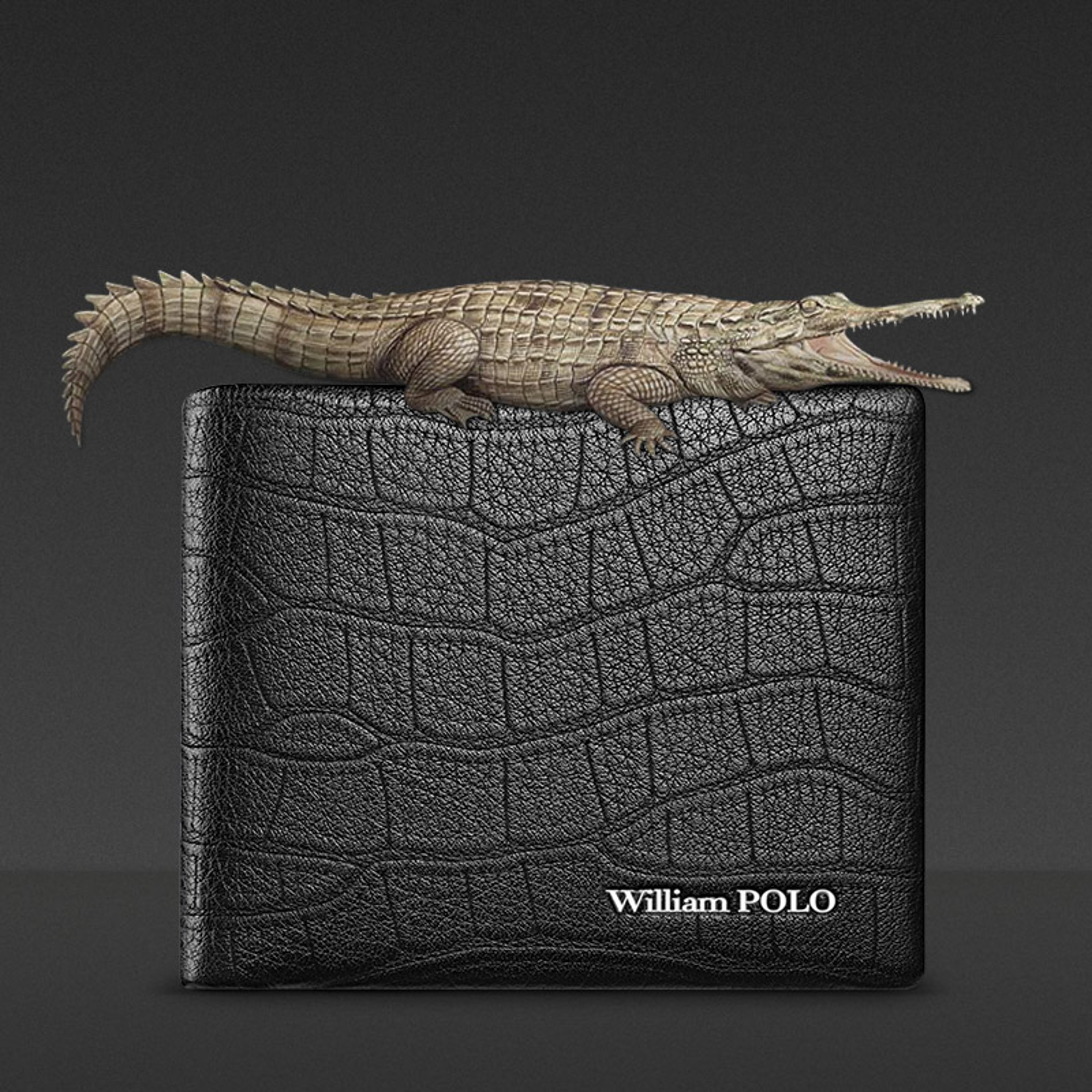 Genuine Leather Wallet For Men Crocodile Pattern Card Holder Wallet 6