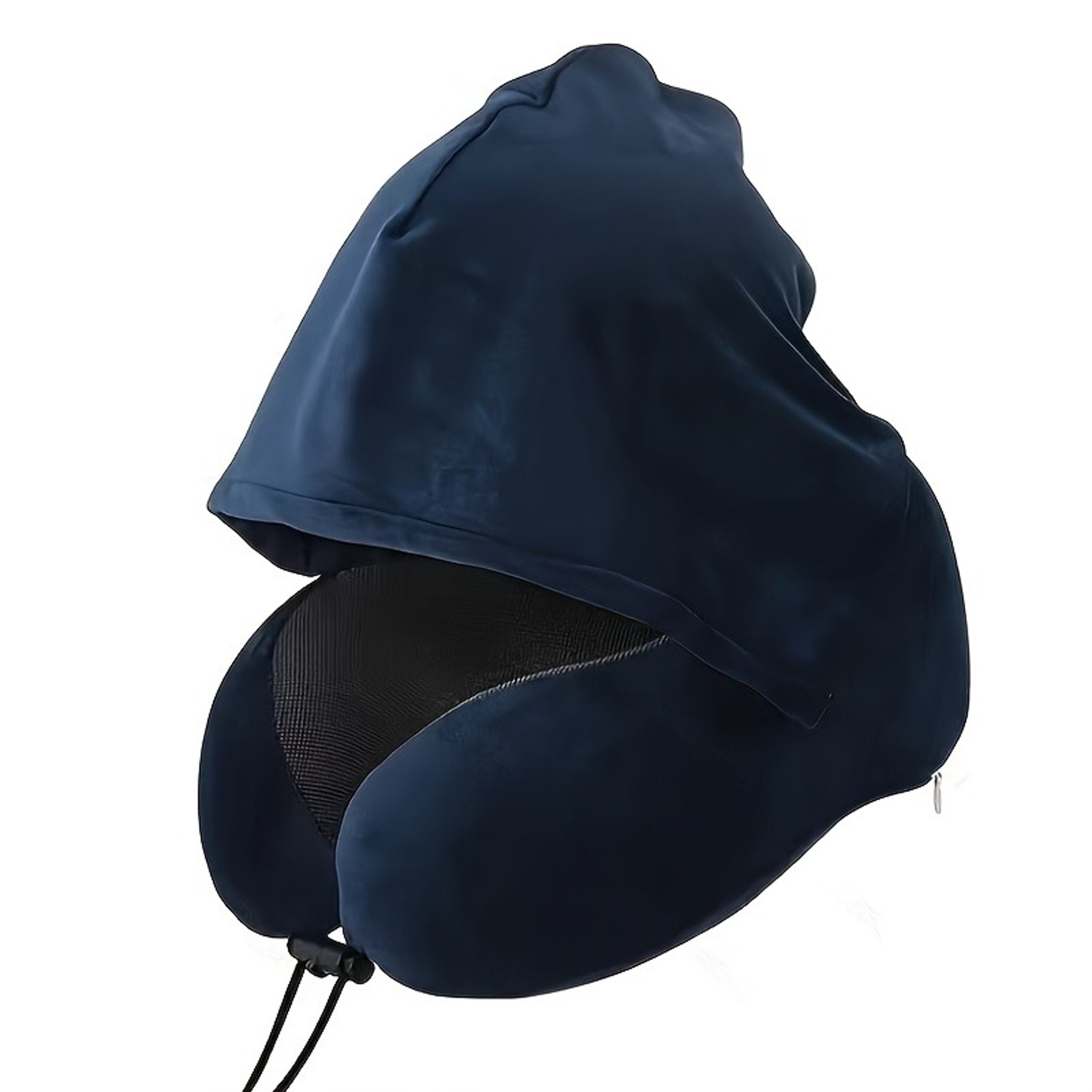 Memory Foam Travel Pillow With Hooded U Shape Neck Support 6