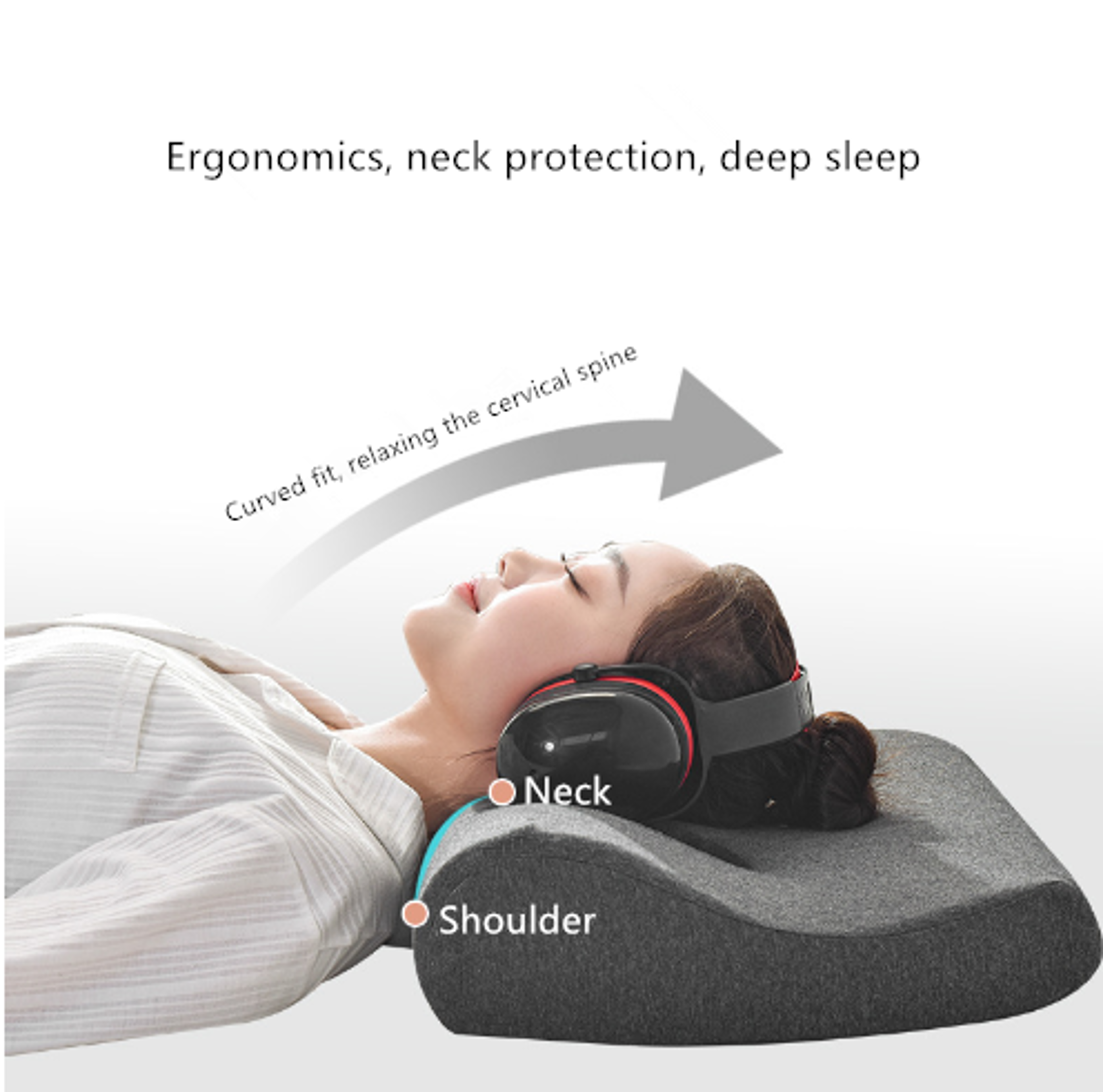 Soft Side Sleeper Pillow Cervical Memory Foam Pillow For Neck Support 3