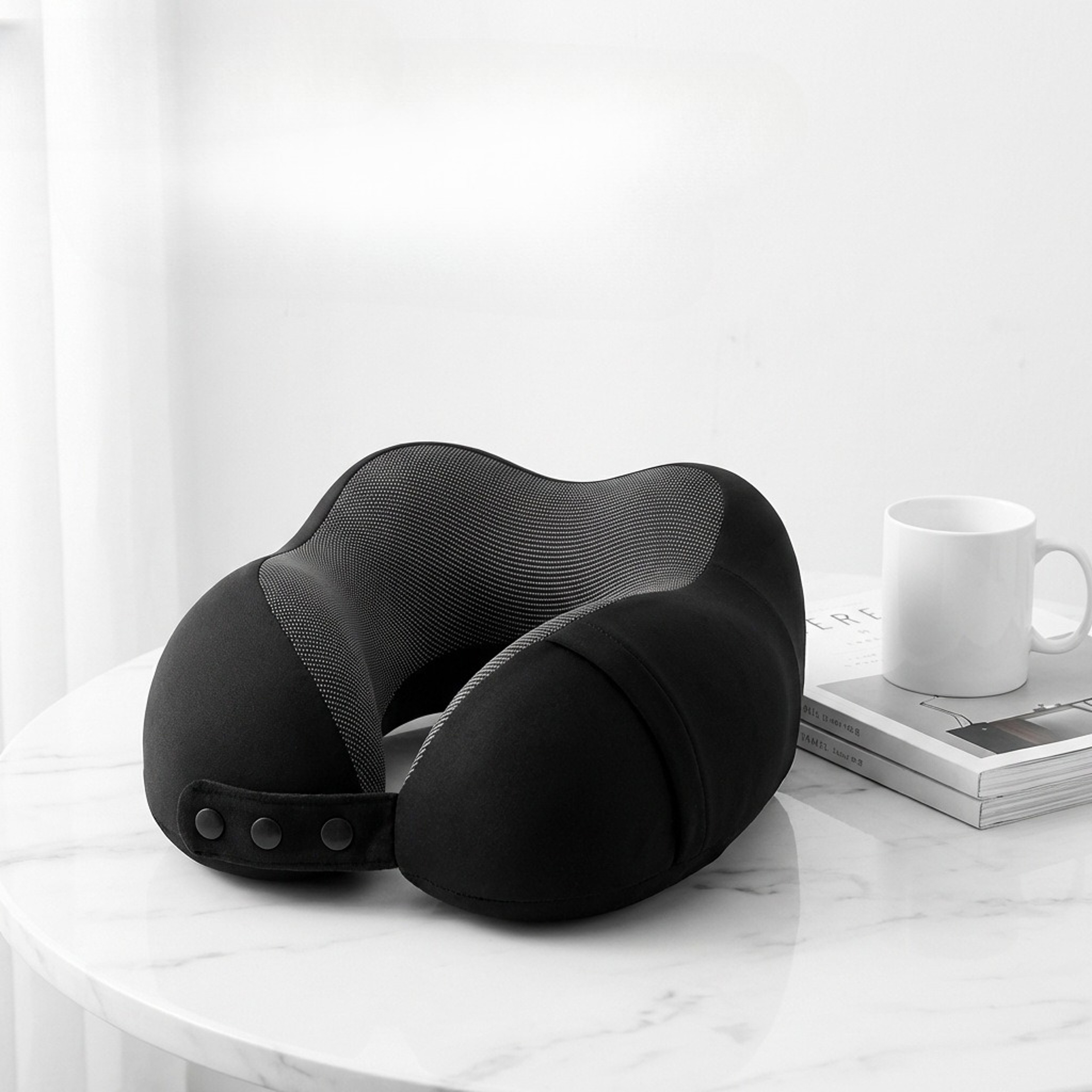 Memory Foam Neck Pillow Travel Pillow Set With Eye Mask And Earplugs 3