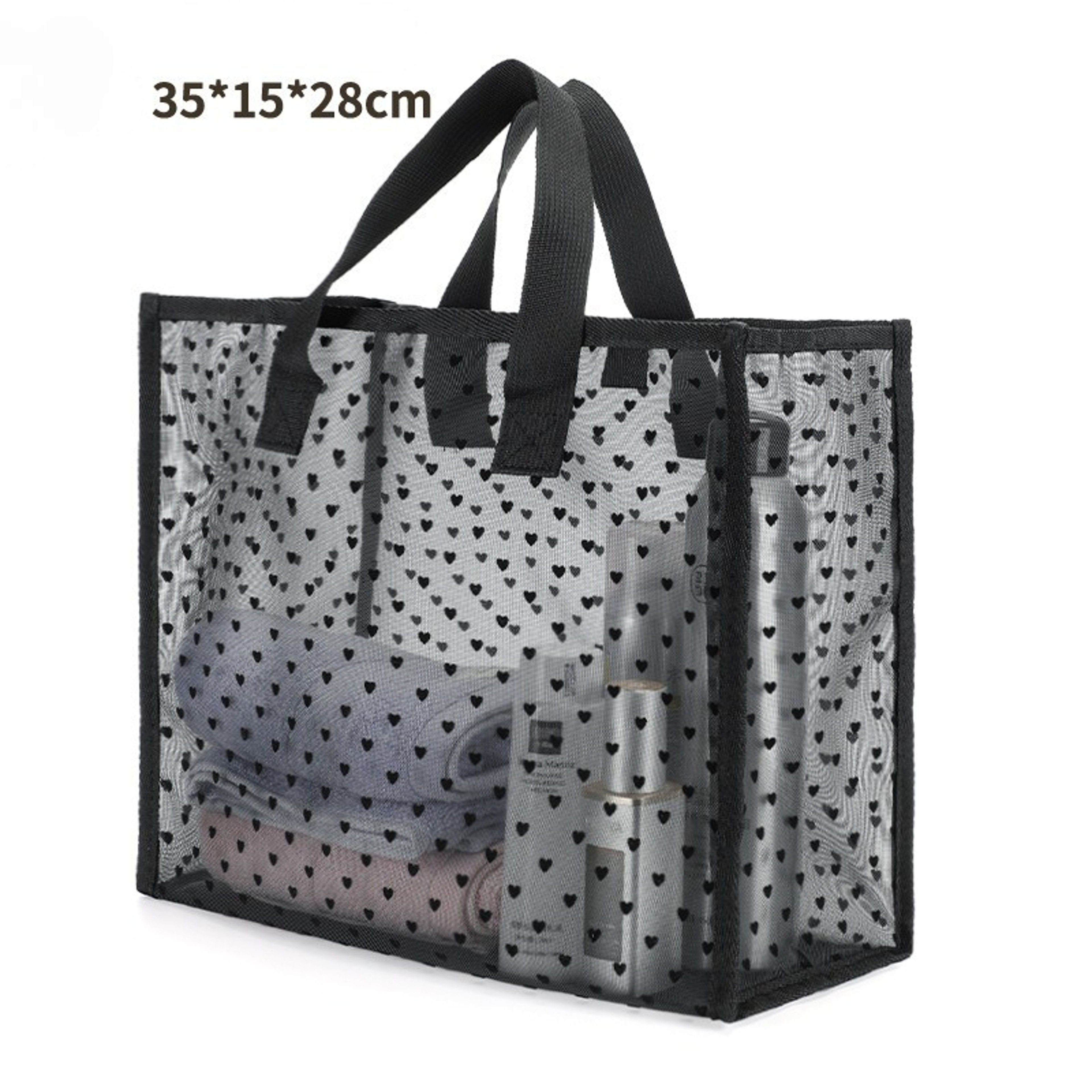 Transparent Mesh Makeup Bag For Brushes Toiletries And Pencil Storage 1