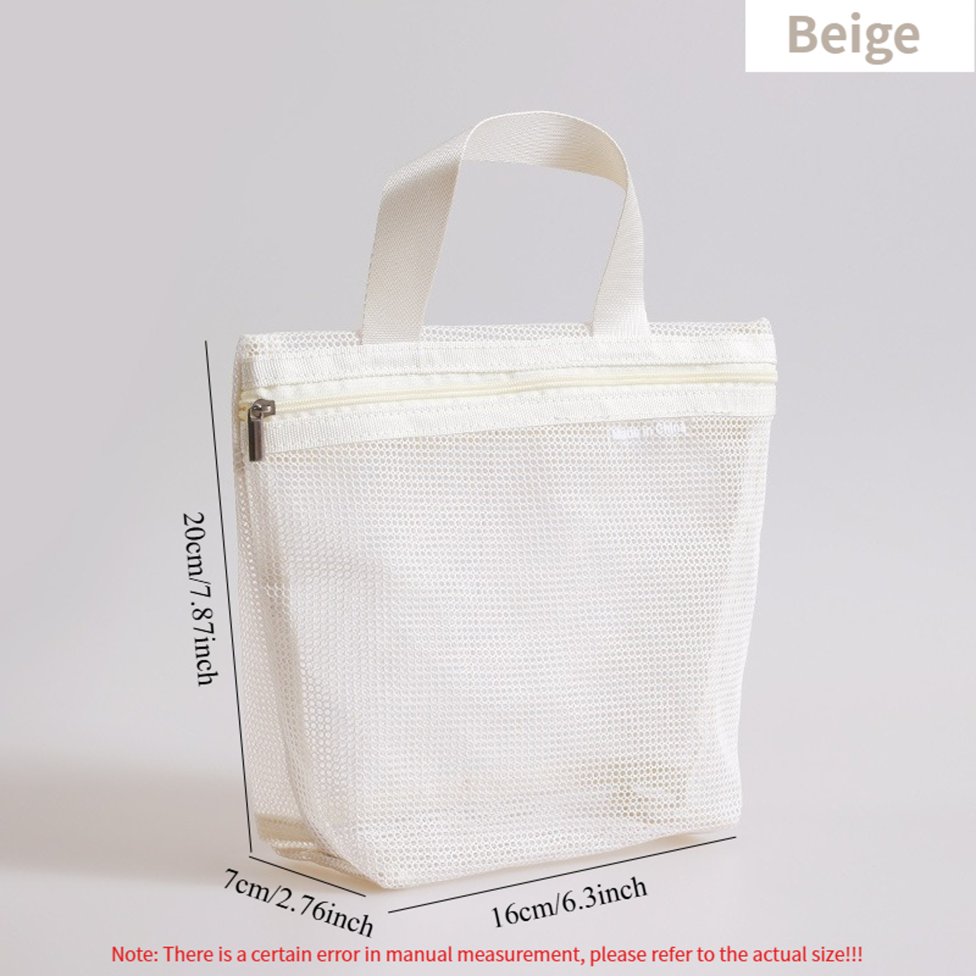 Quick Dry Mesh Shower Caddy Bag With Zipper For Travel Gym And Dorm 2