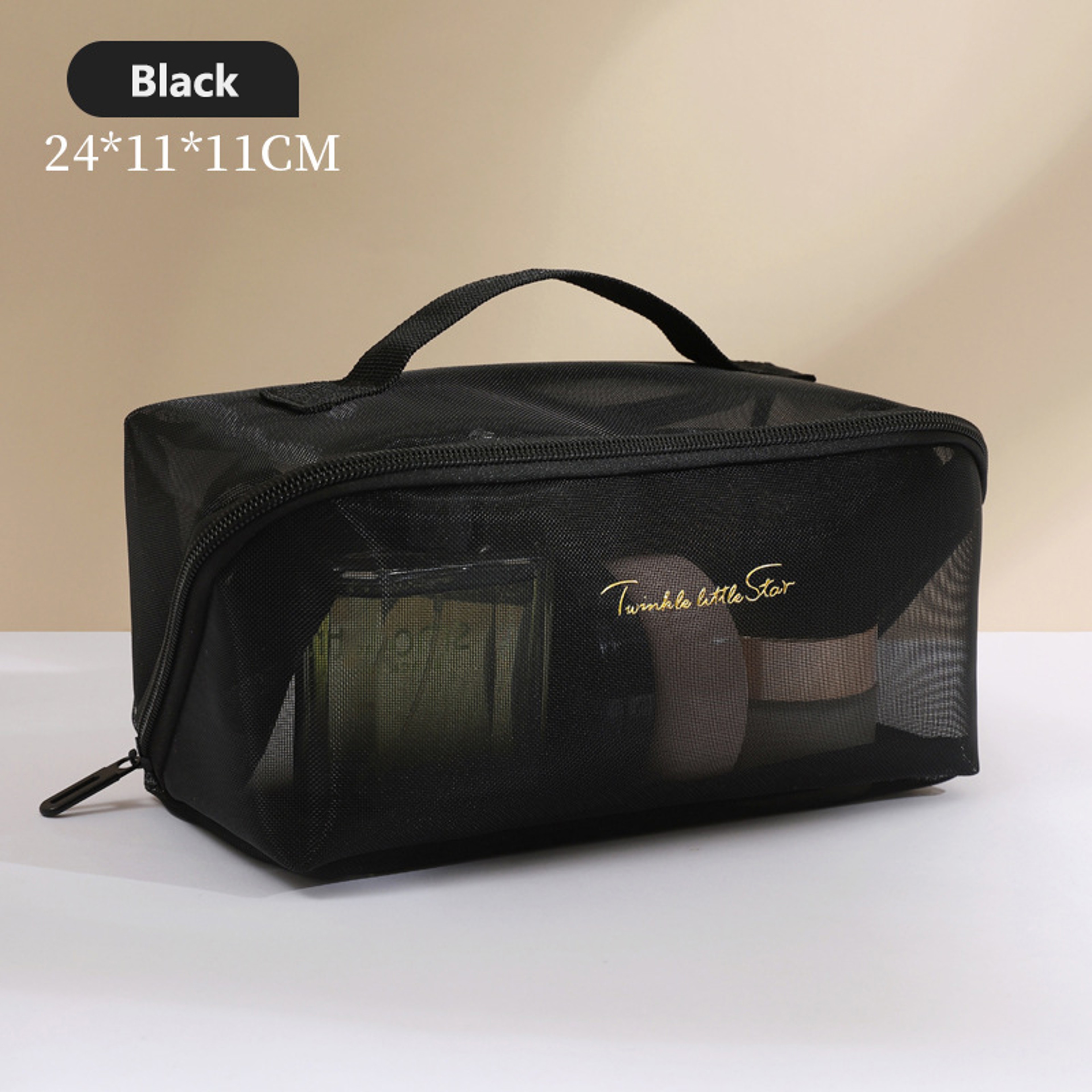 Transparent Cosmetic Bag Mesh Travel Makeup Pouch And Toiletry Organizer 6