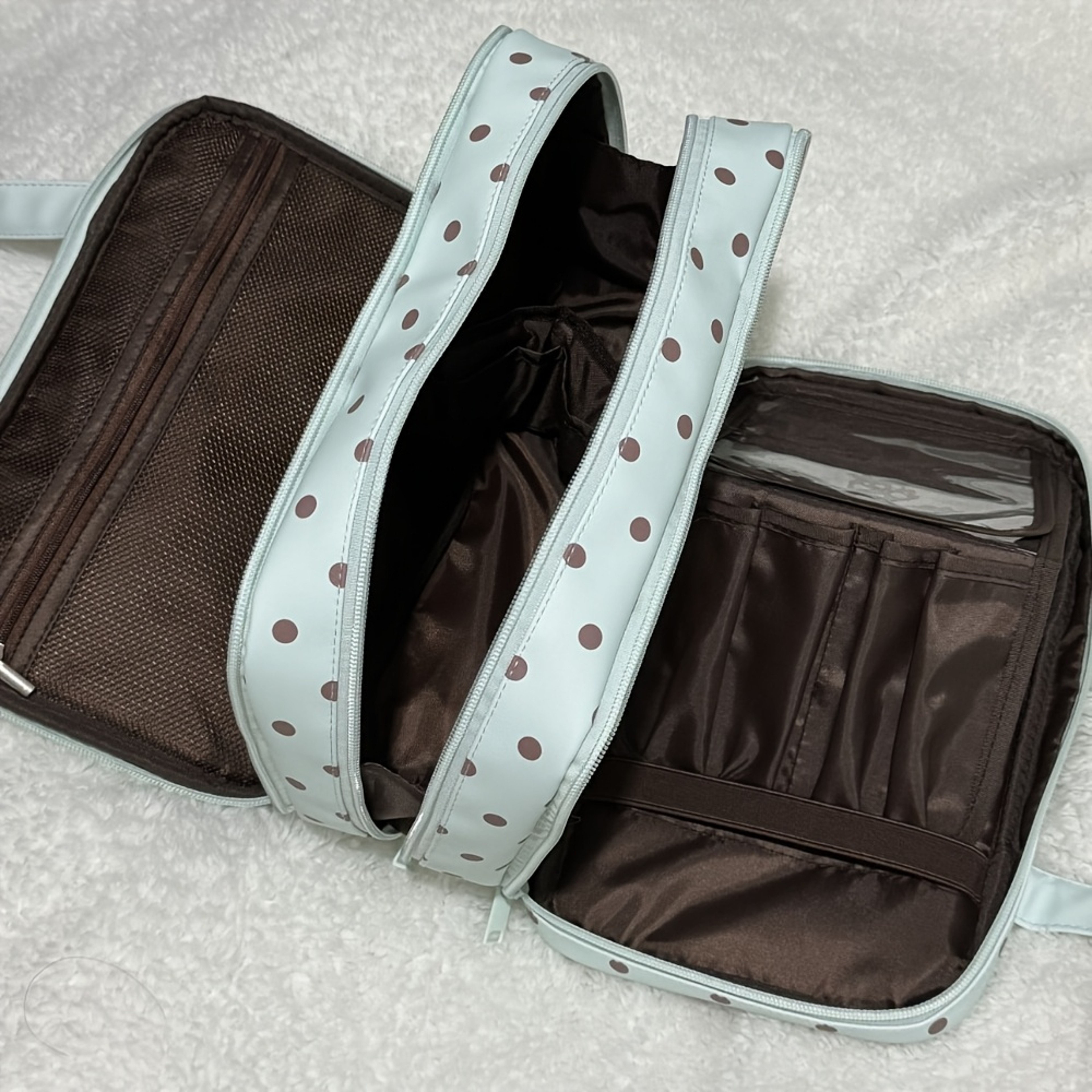 Three Layer Travel Toiletry Bag Large Capacity Makeup Organizer For Women 4
