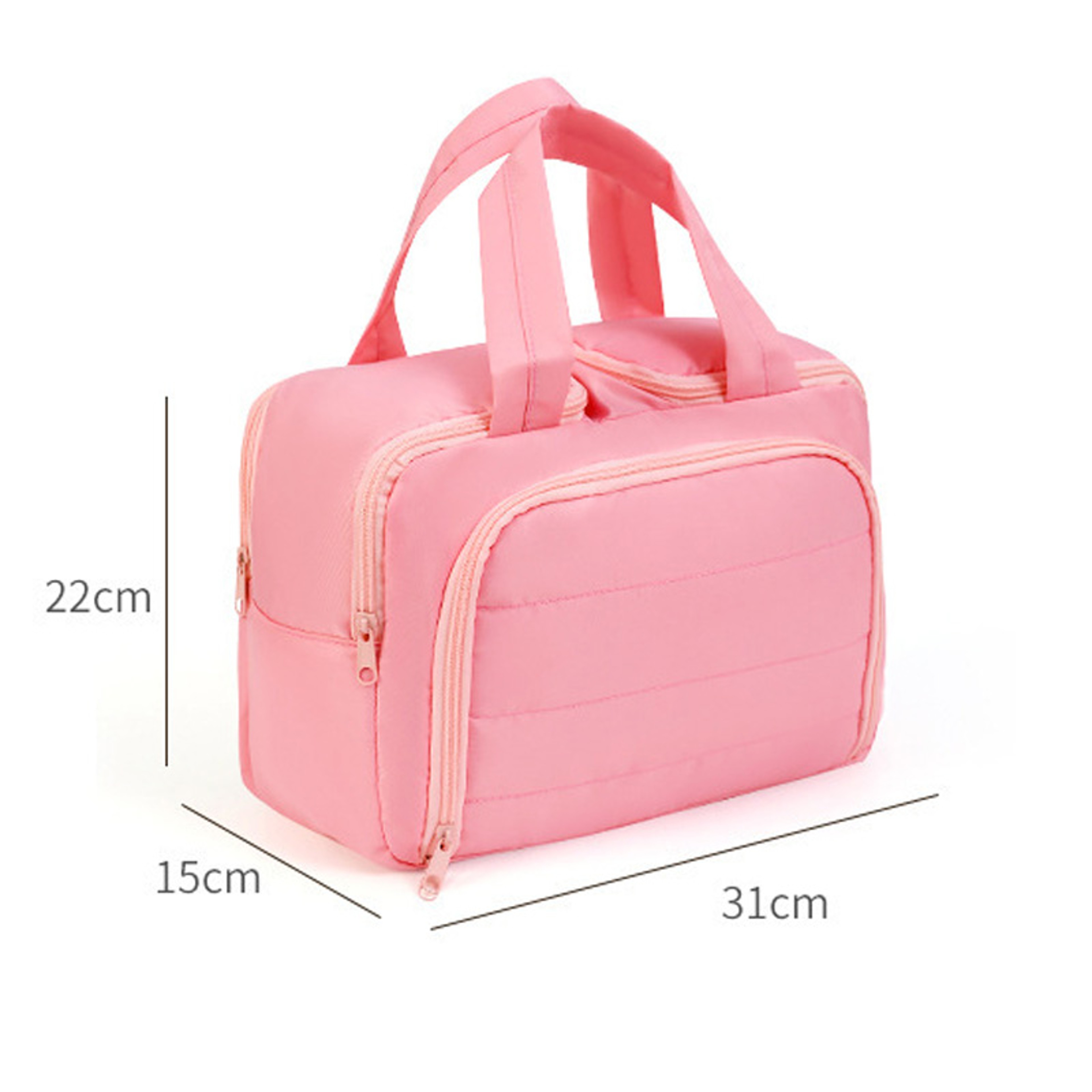 Large Capacity Makeup Organizer Bag With Multiple Pockets For Travel Toiletries 10