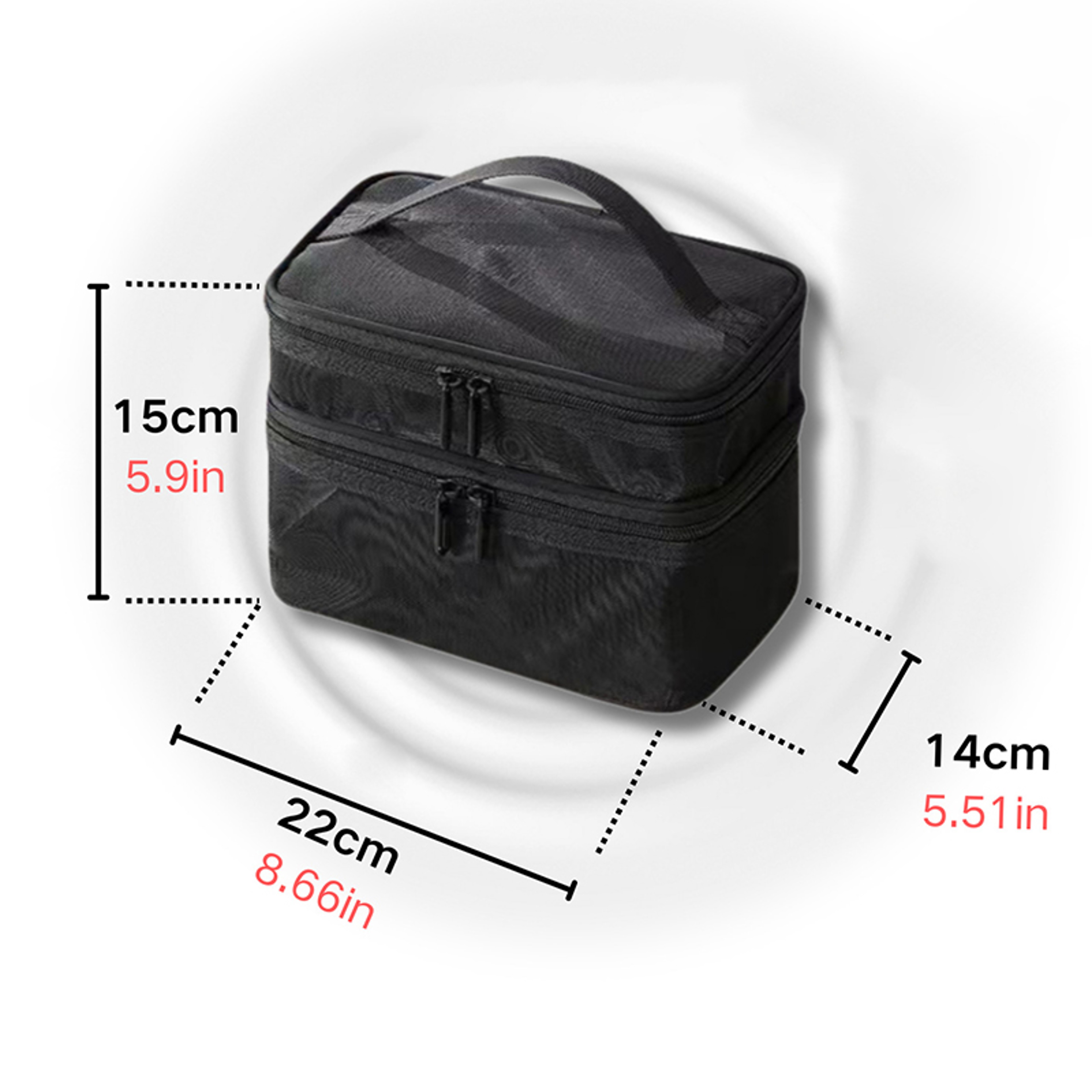 Double Layer Mesh Makeup Bag Travel Cosmetic Organizer Pouch 3