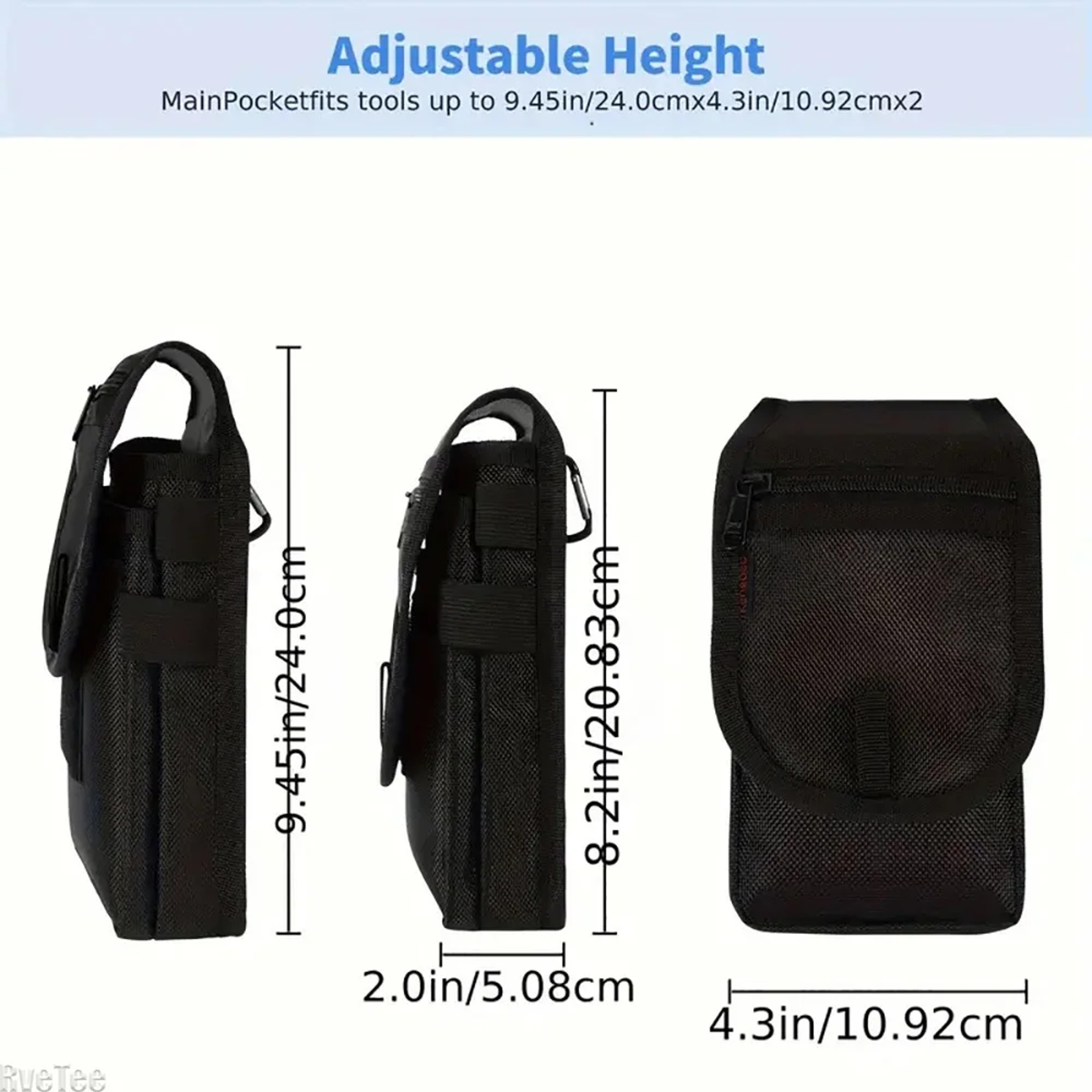 Tactical EDC Pouch Belt Tool Pouch With Multitool Organizer And Phone Holster 6