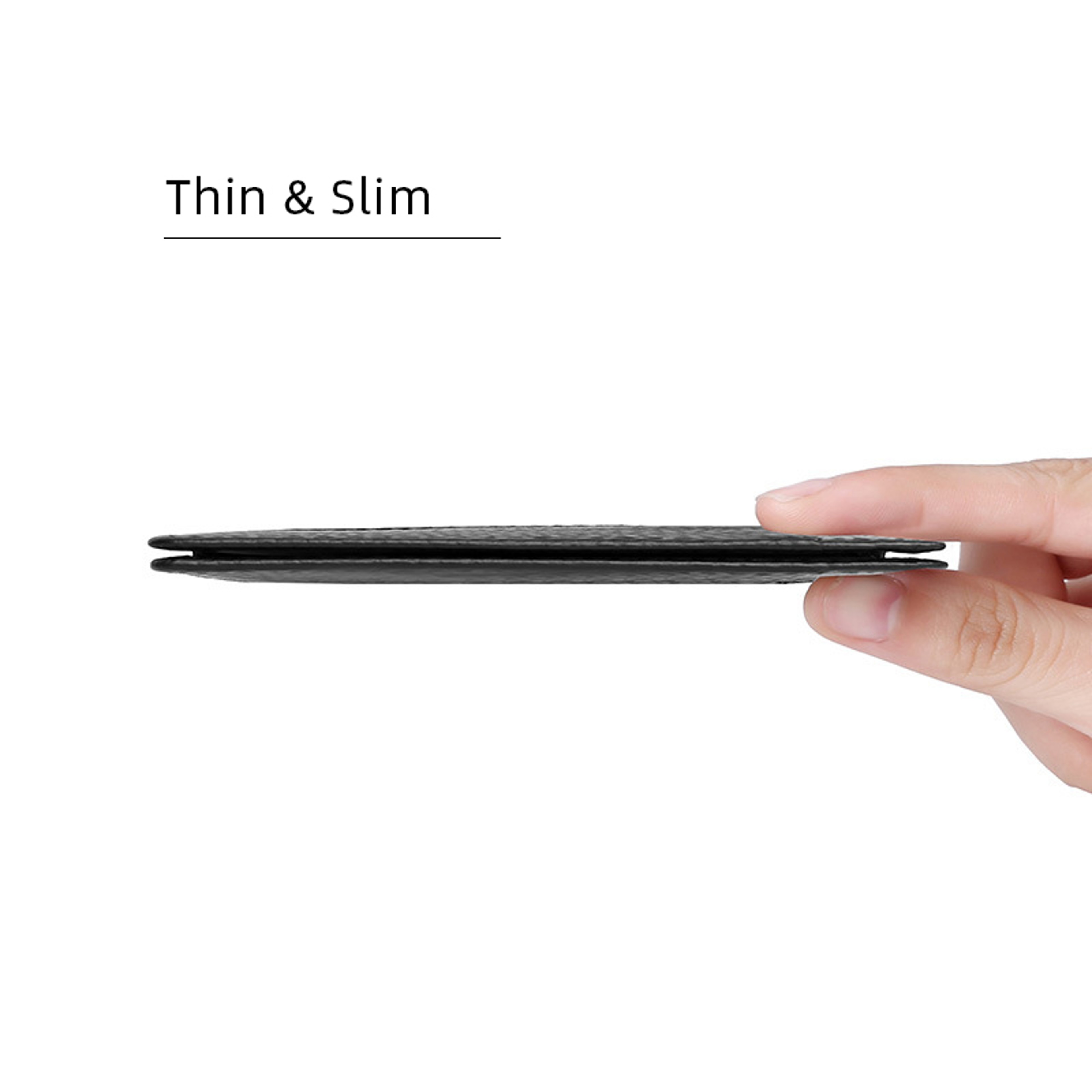 Genuine Leather Slim RFID Card Holder Wallet For Men 11