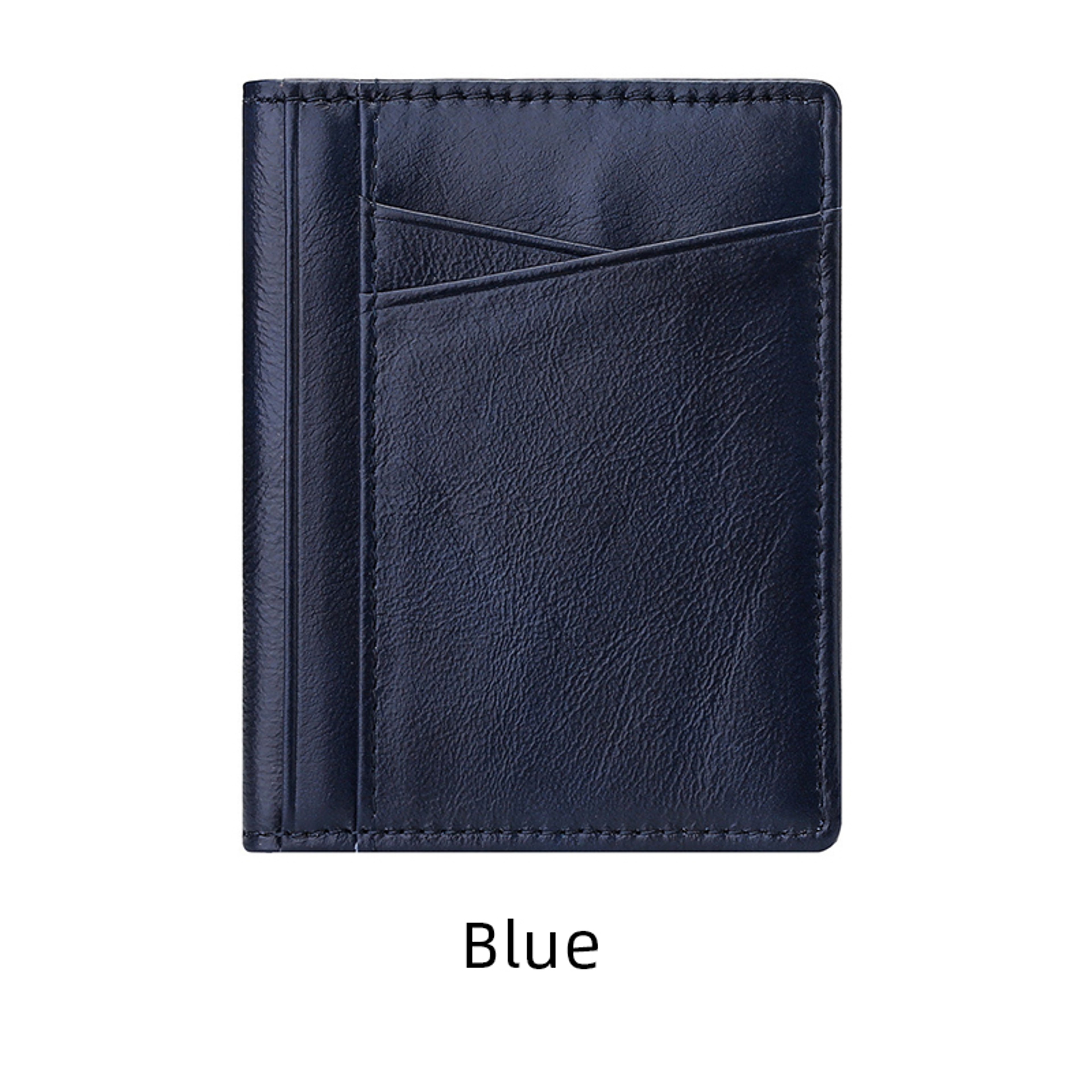 Genuine Leather Slim RFID Card Holder Wallet For Men 2
