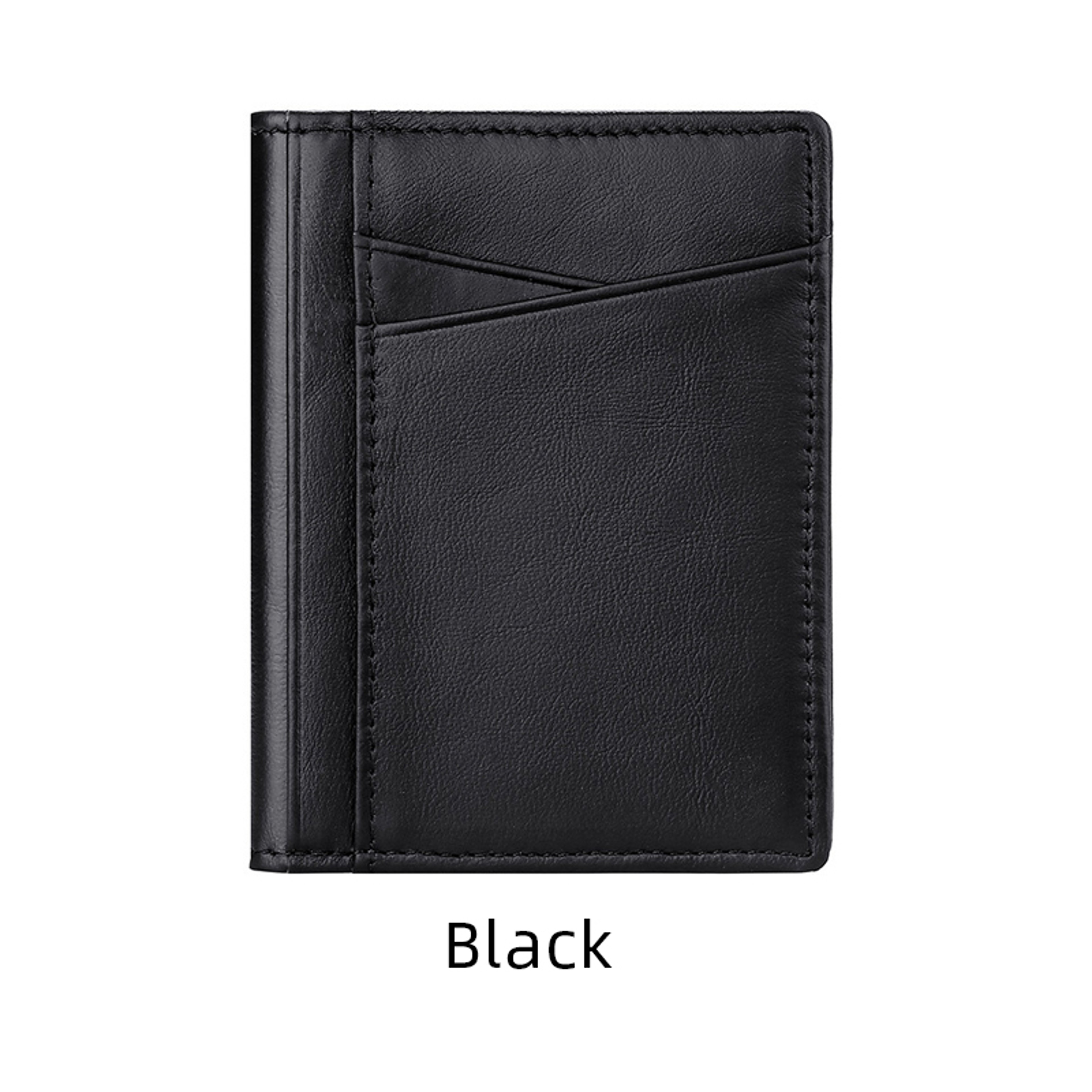 Genuine Leather Slim RFID Card Holder Wallet For Men 3