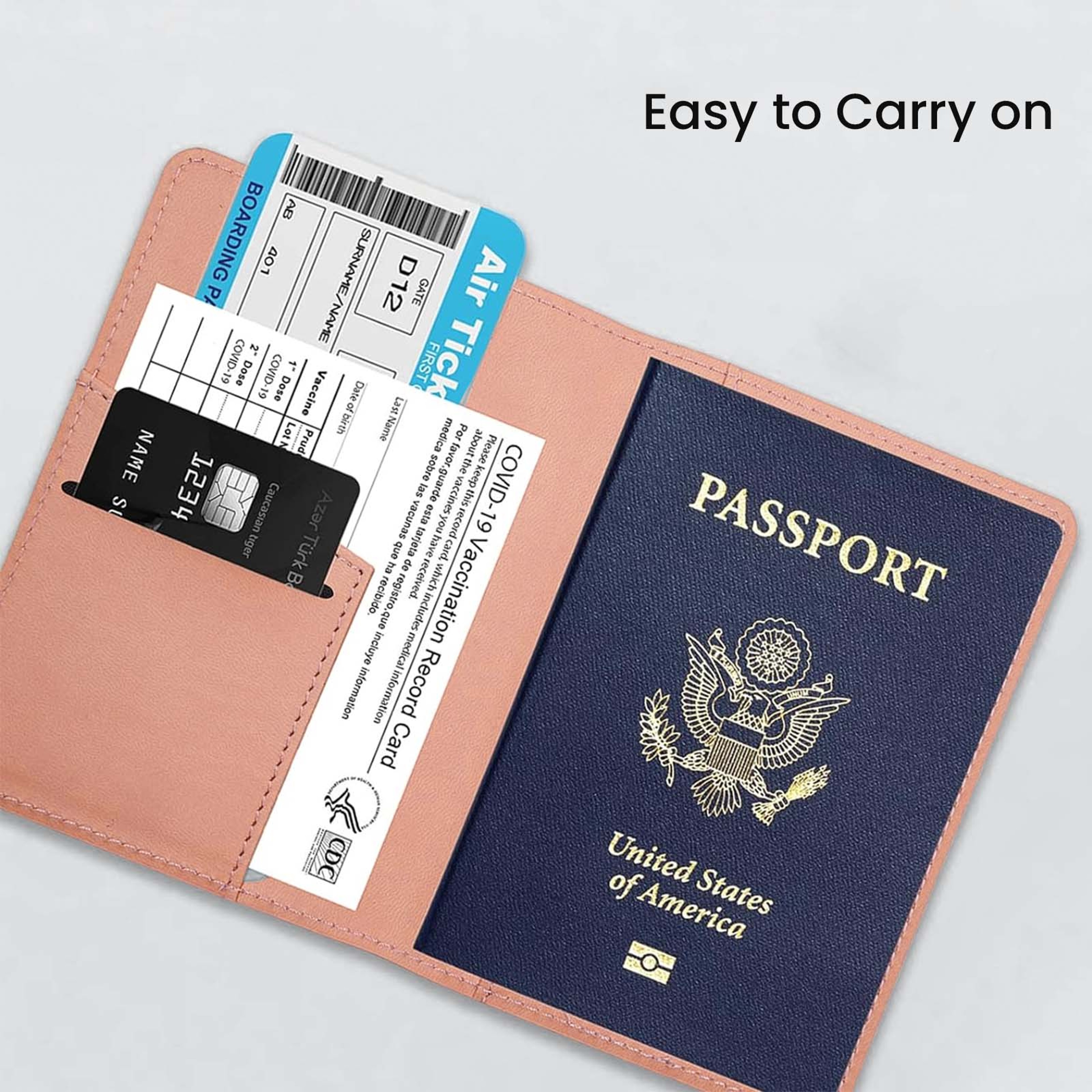 Blocking Passport Wallet Waterproof Slim Travel Document Organizer 8