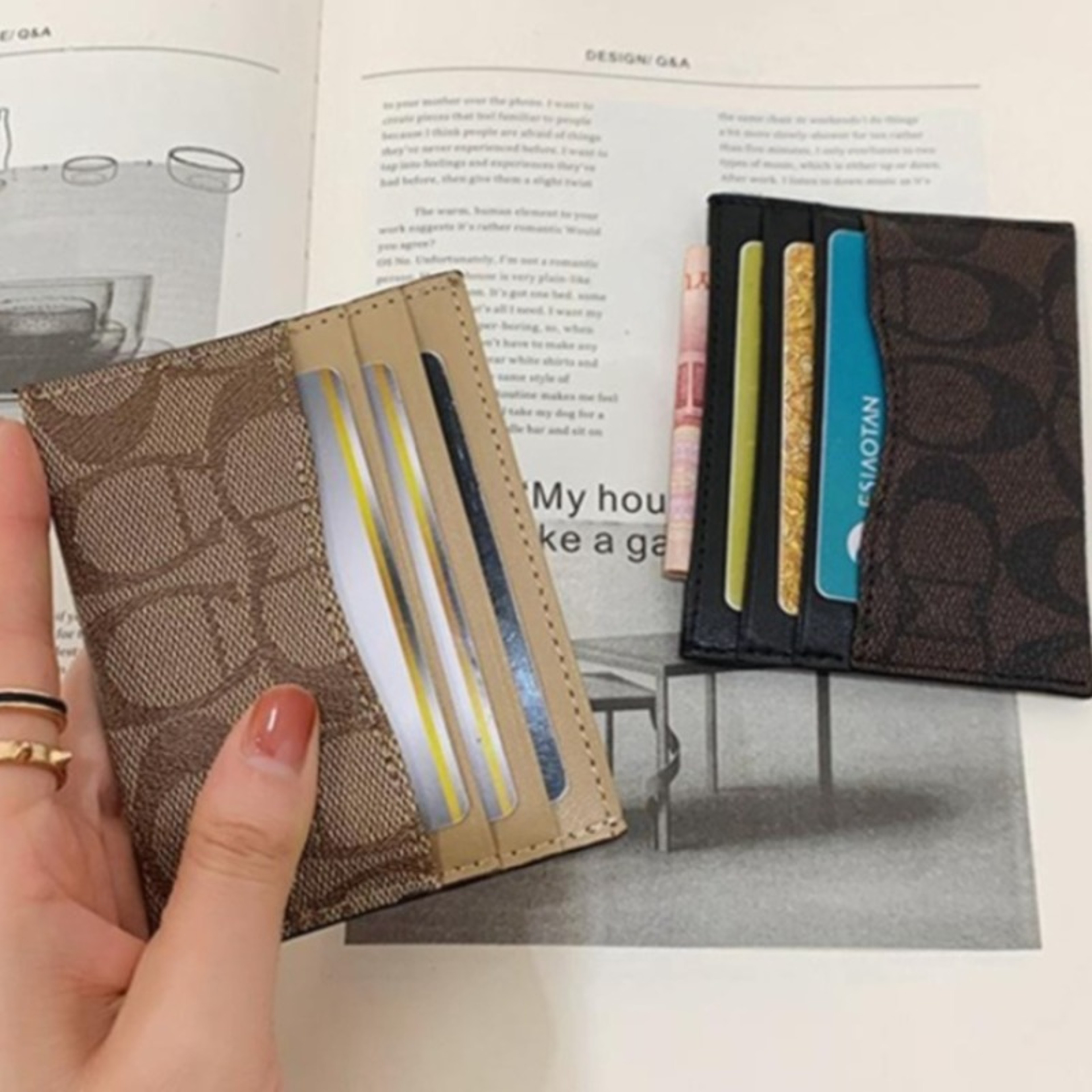 Blocking Card Holder Slim PU Wallet For Women 0