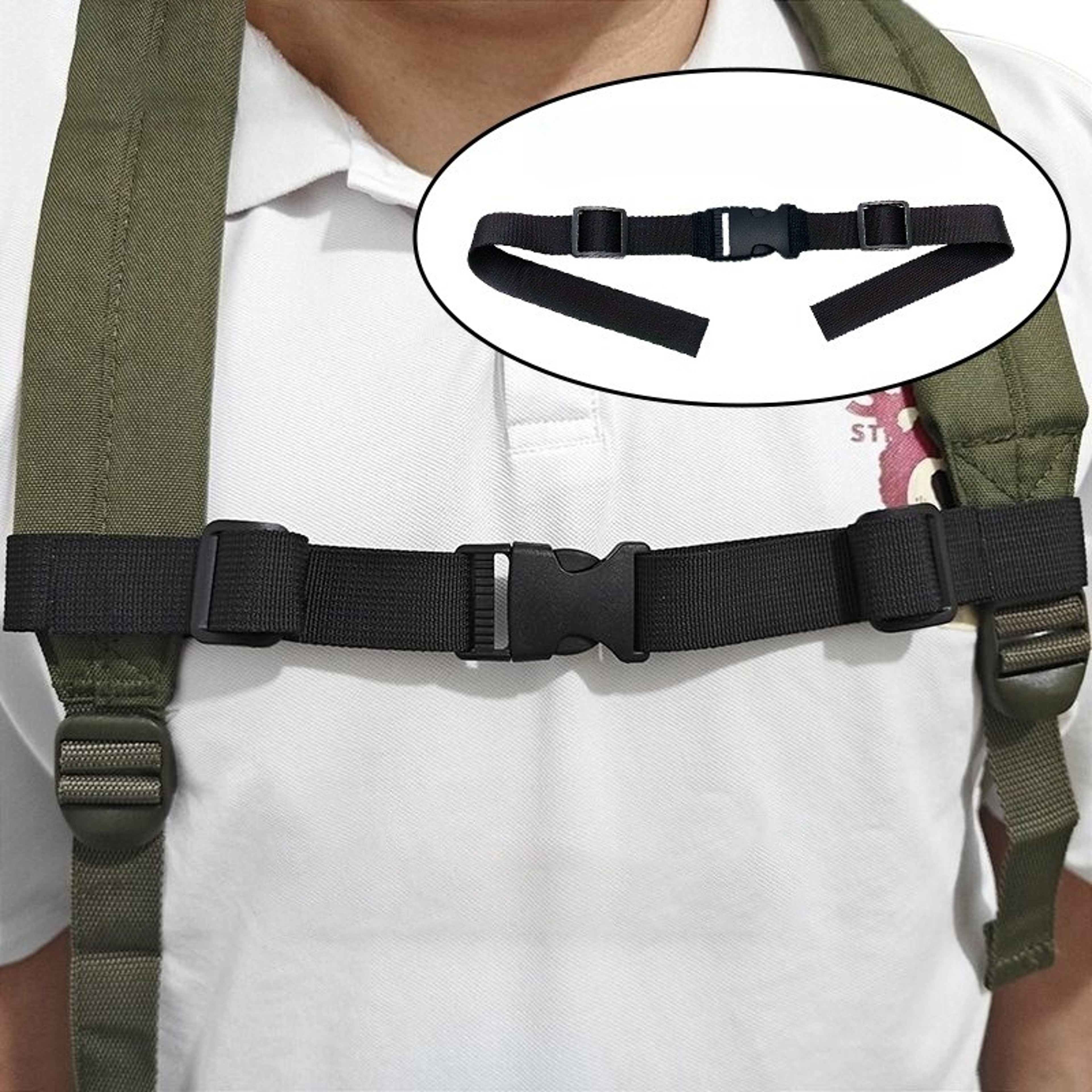 Adjustable Backpack Chest Strap With Secure Buckle For Hiking Travel And Daily Bags 0