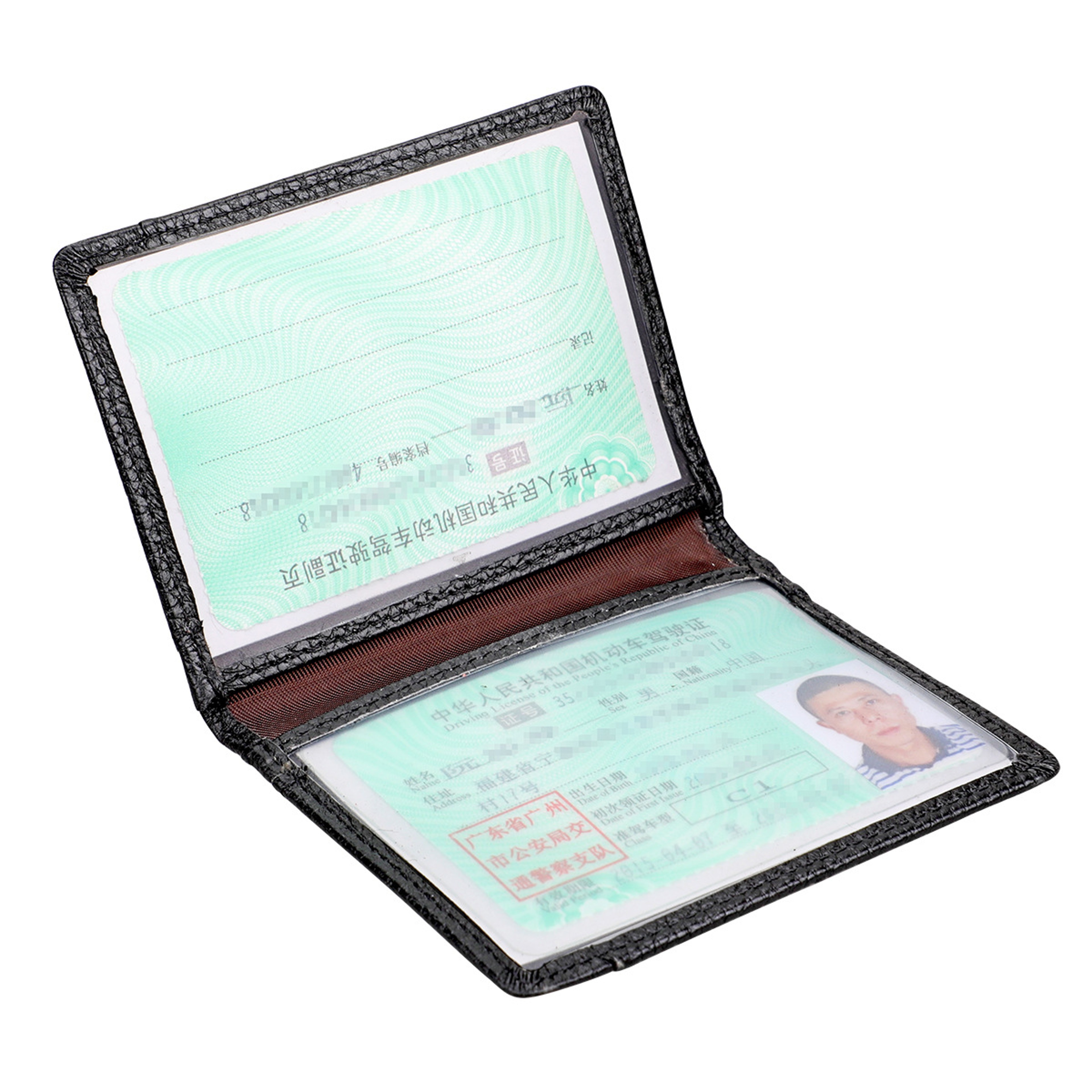 Premium Leather Driver License Holder And Car Document Wallet For Cards 6