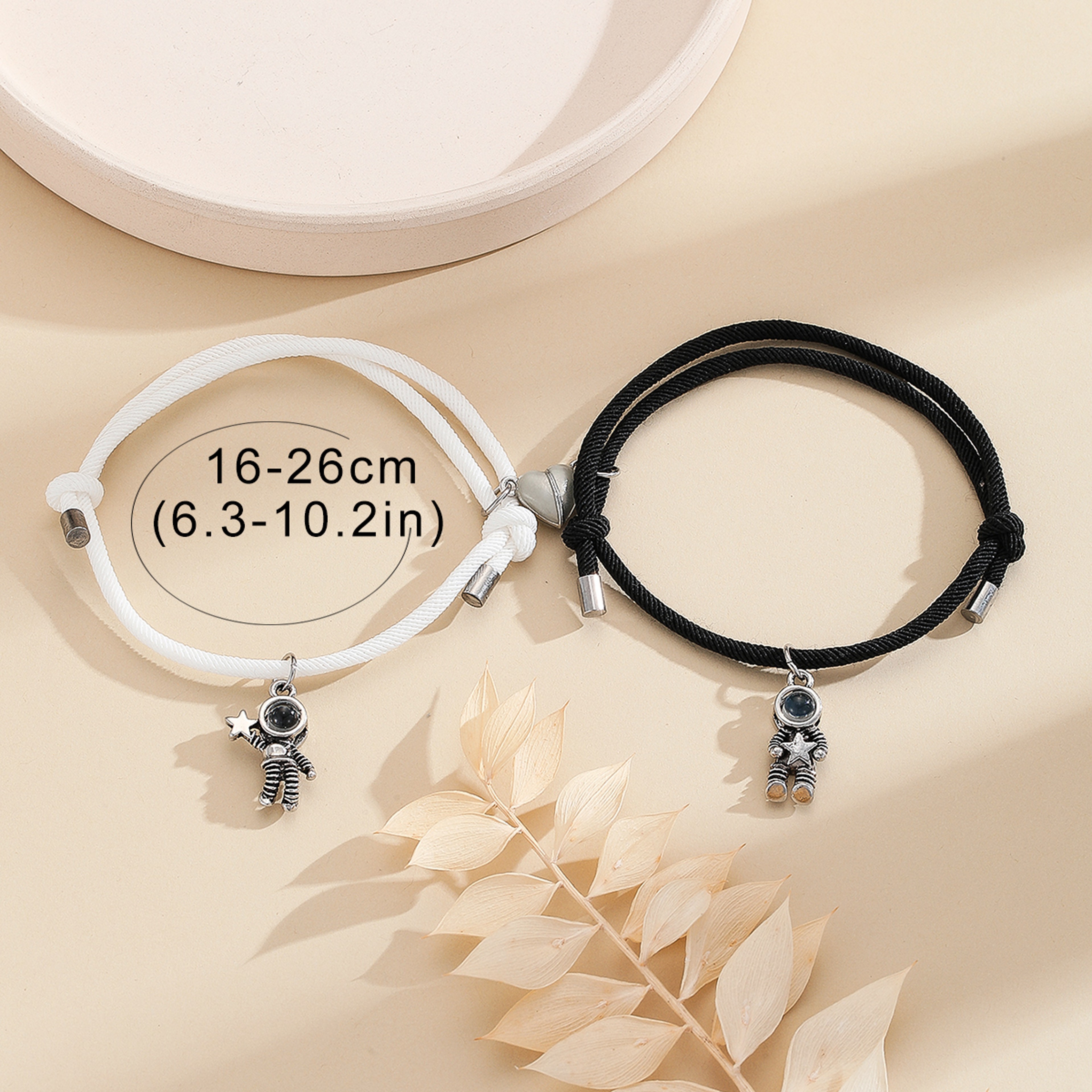 Luminous Heart Projection Astronaut Couple Bracelet Romantic Love Gift For Couples 3