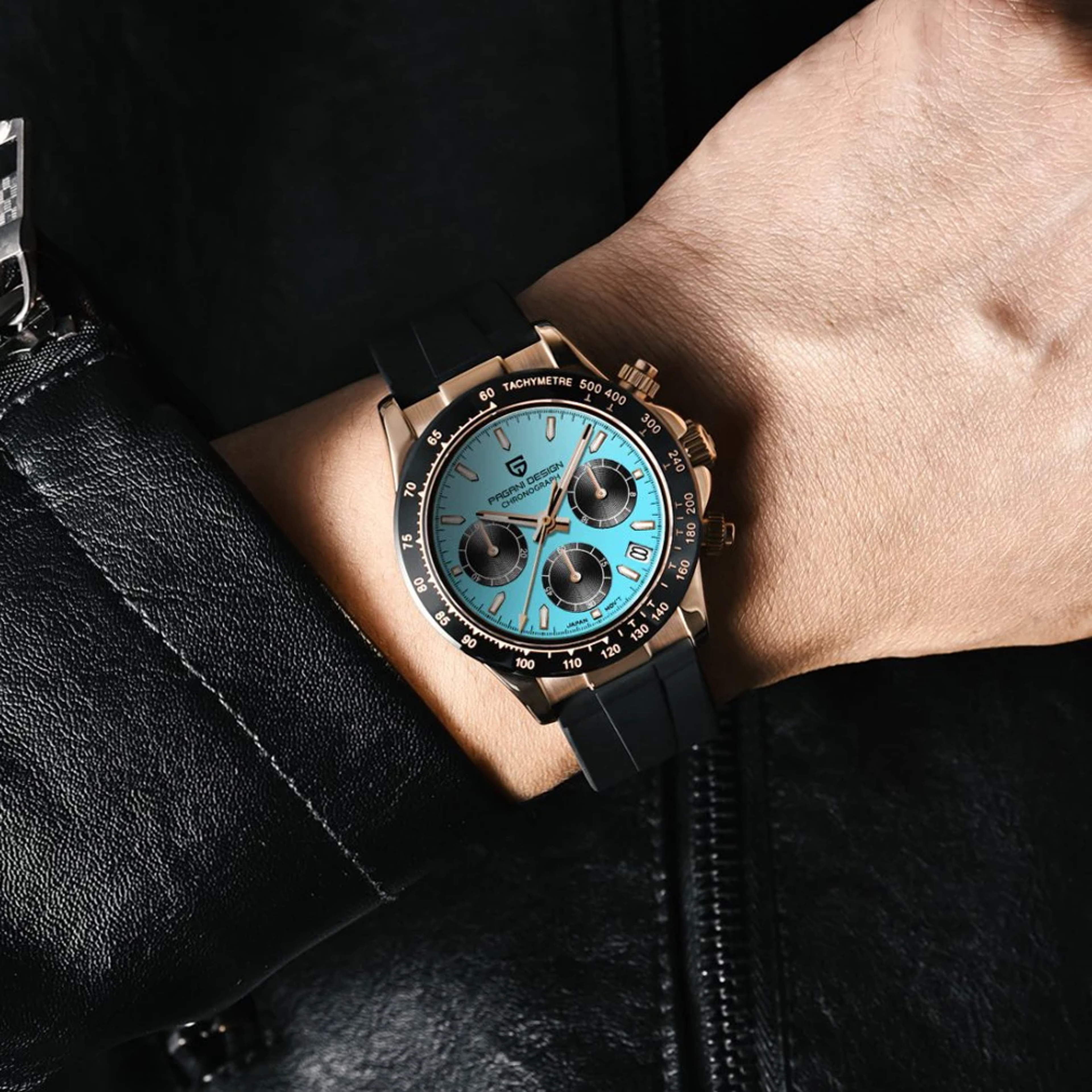 Meteorite Dial Mens Chronograph Watch 4