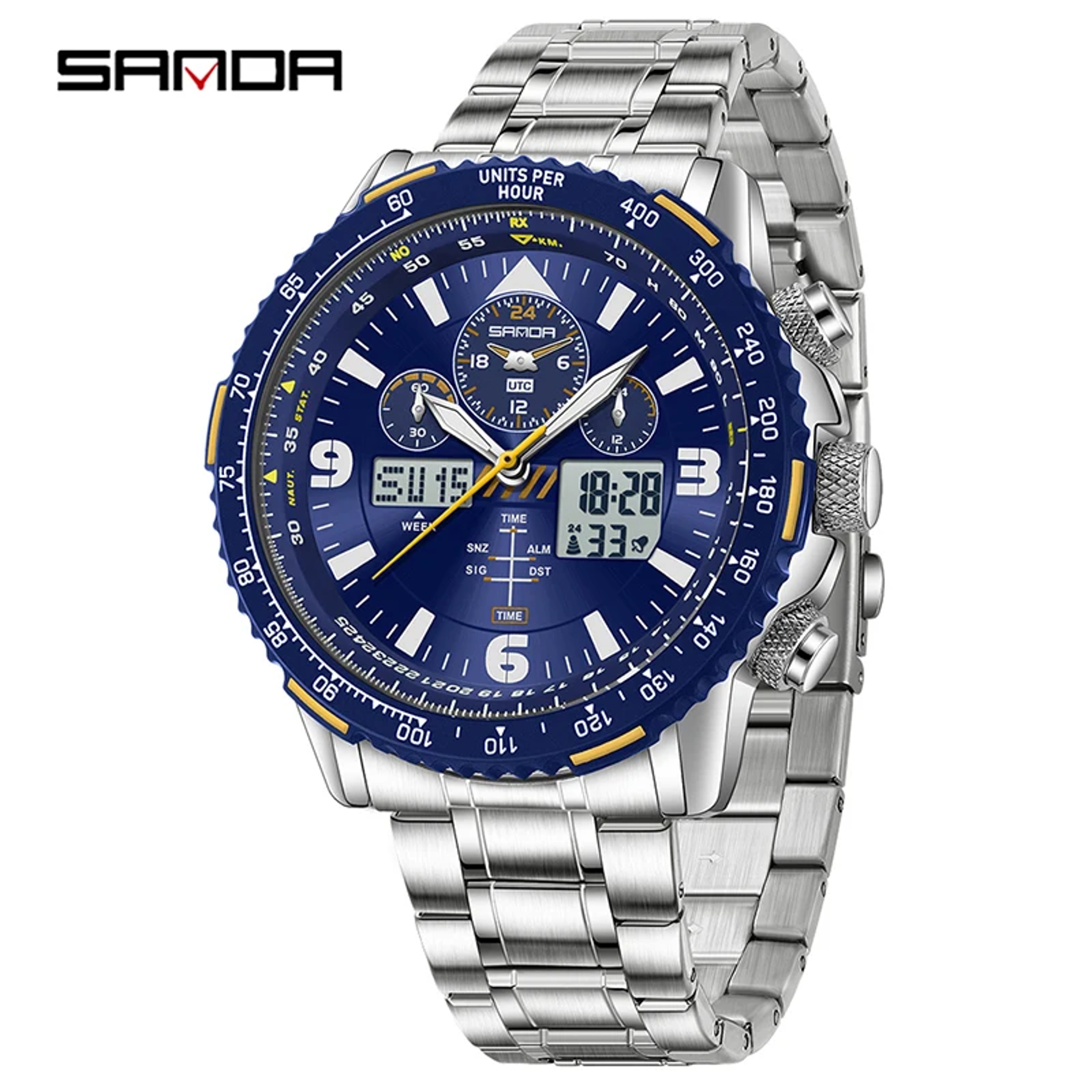 Stainless Steel Chronograph Watch For Men 4