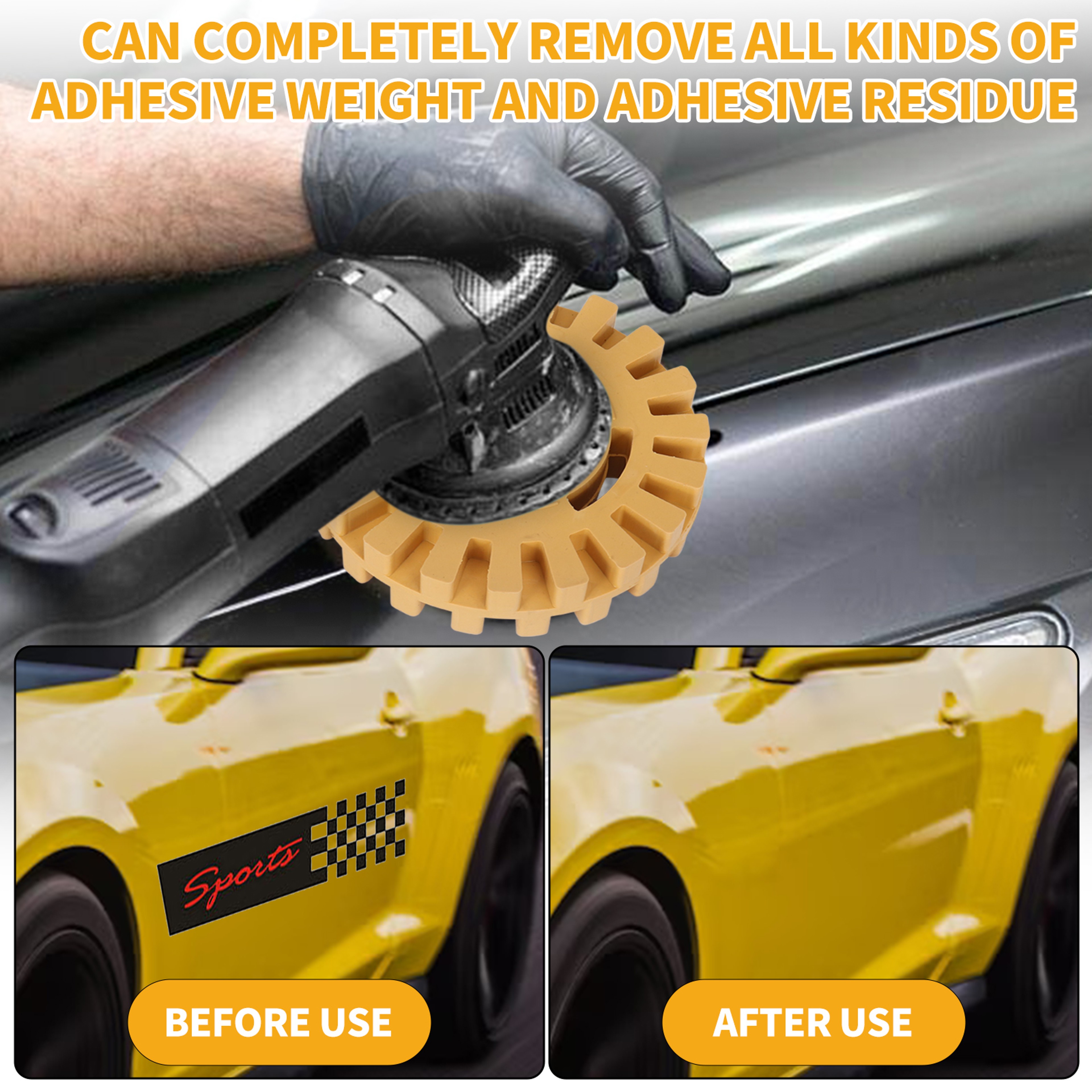 Car Eraser Wheel Adhesive Remover Drill Adapter 6