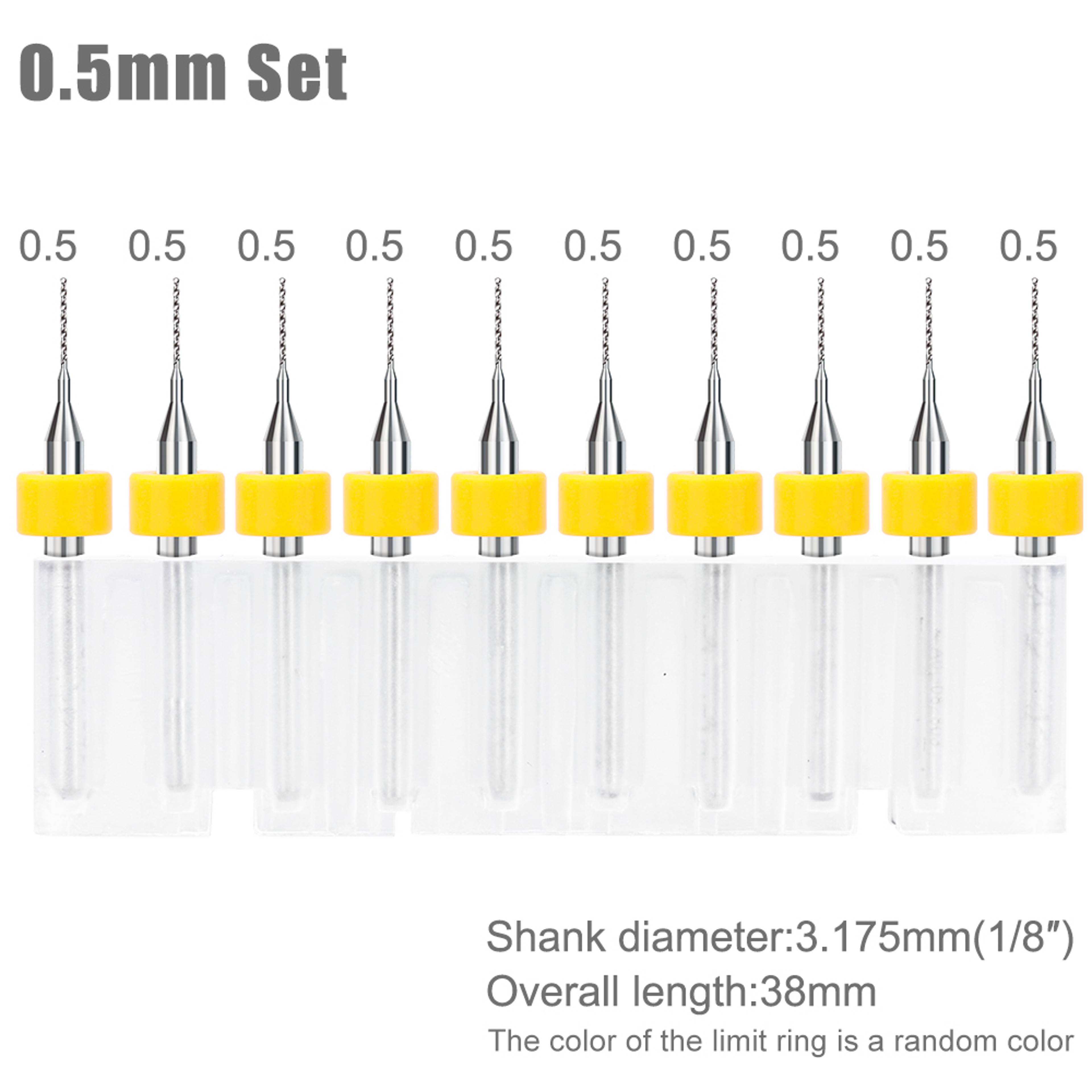 Import Carbide PCB Drill Bits Print Circuit Board Mini CNC Drilling Bit Set 3