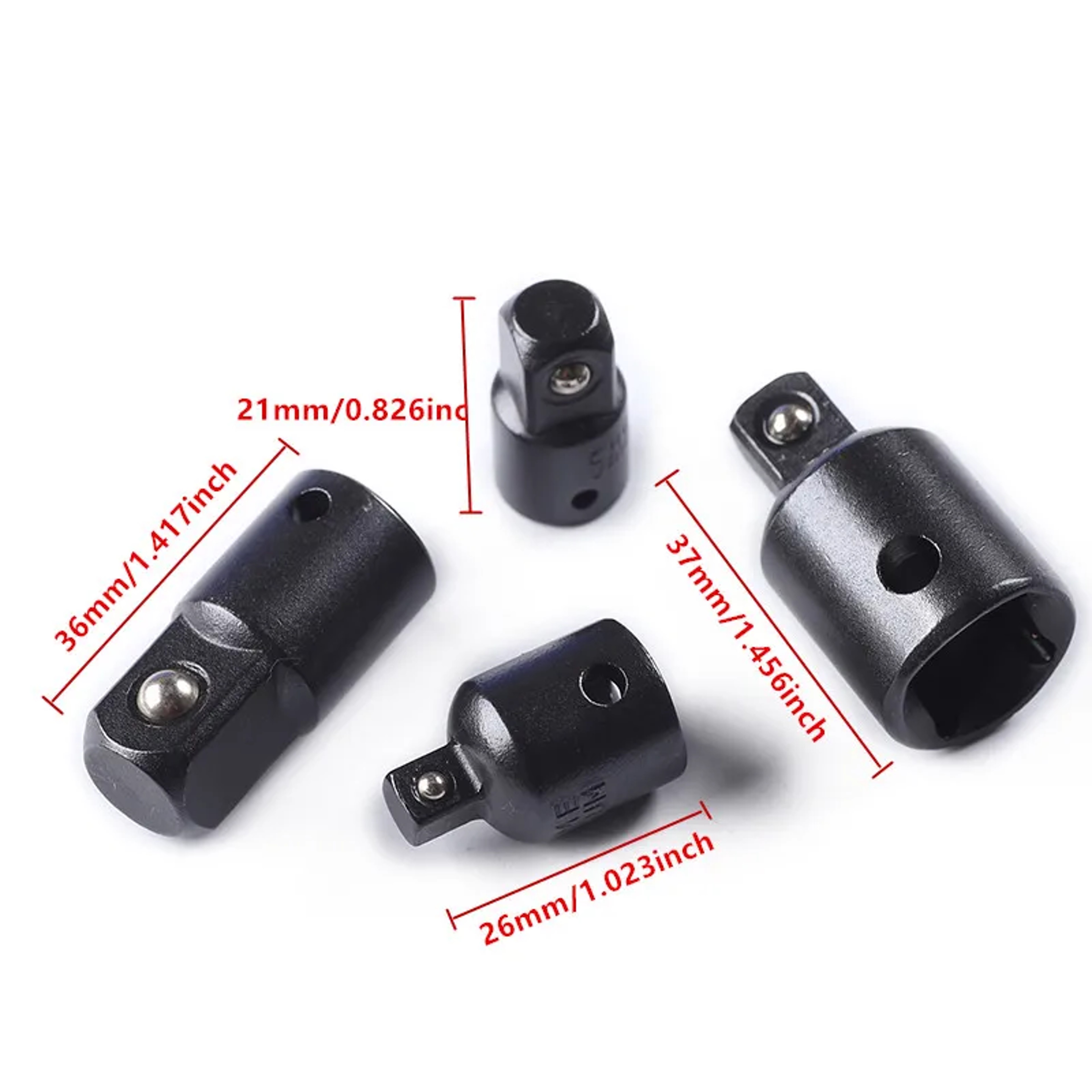 Impact Socket Adapter Reducer Set Drill Nut Driver Kit 5