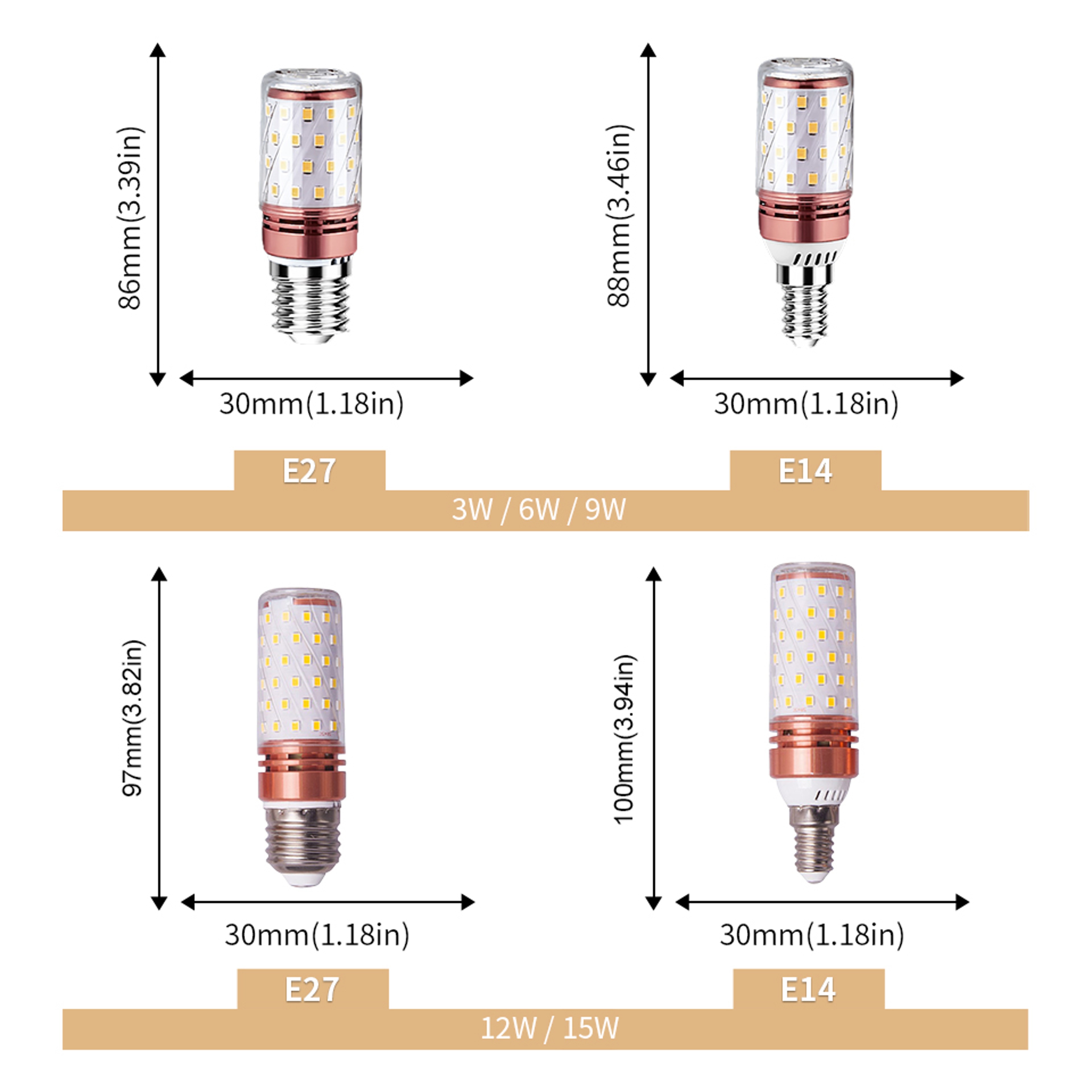 LED Corn Bulb Strong Light Set 6