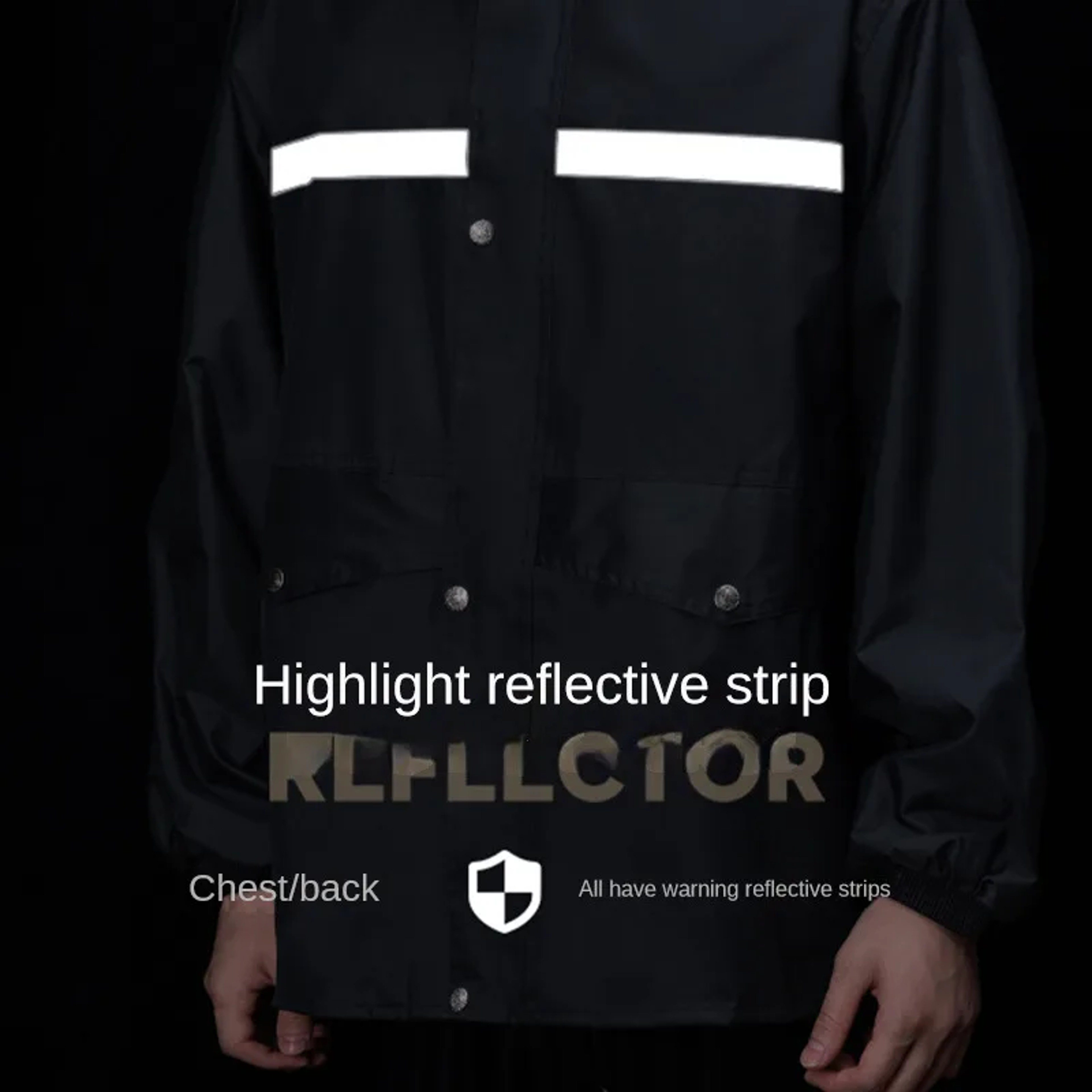 Reflective Waterproof Motorcycle Rain Suit Jacket And Pants For Electric Bike Riders 4