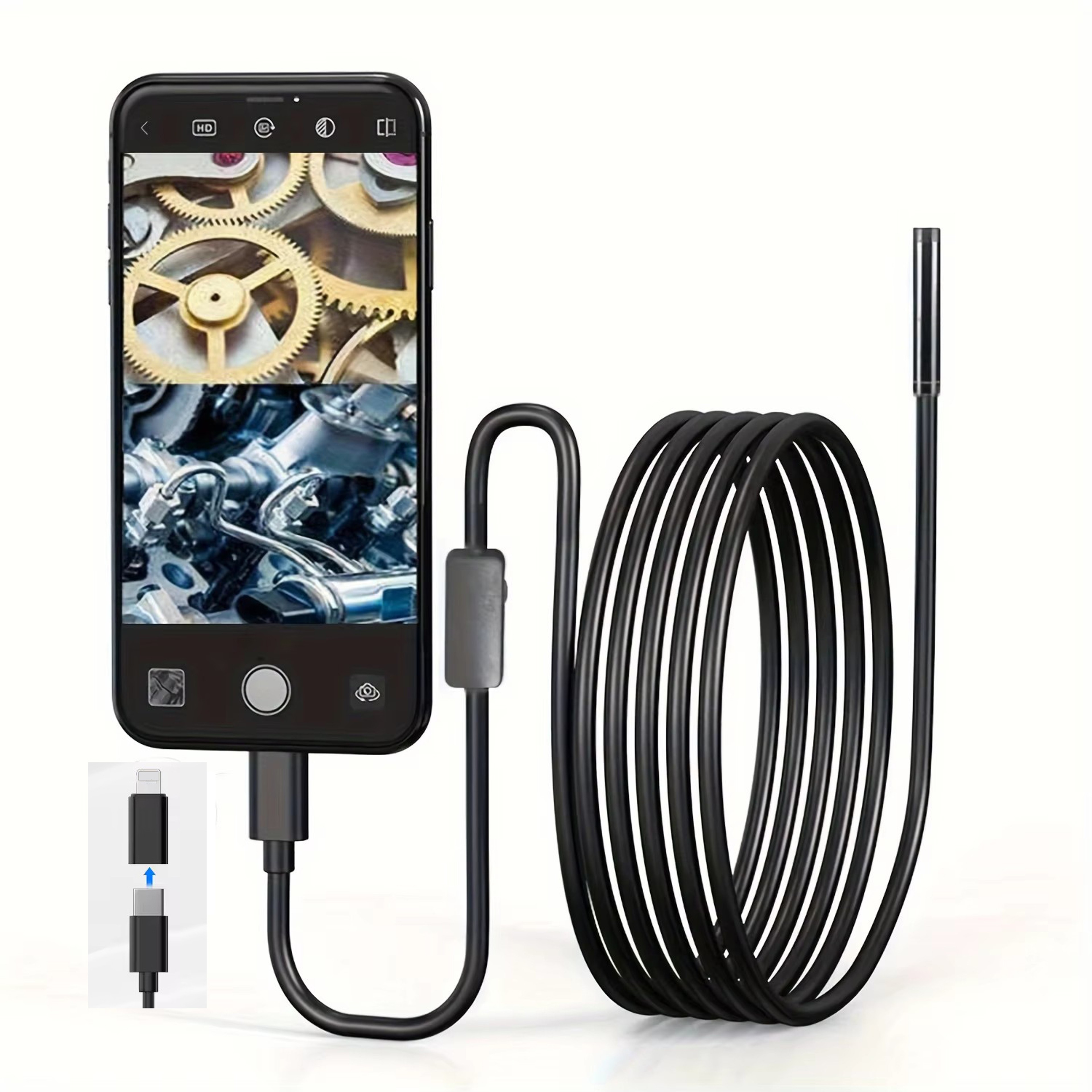 iOS Android Endoscope Camera Sewer Car Inspection Borescope – view 1