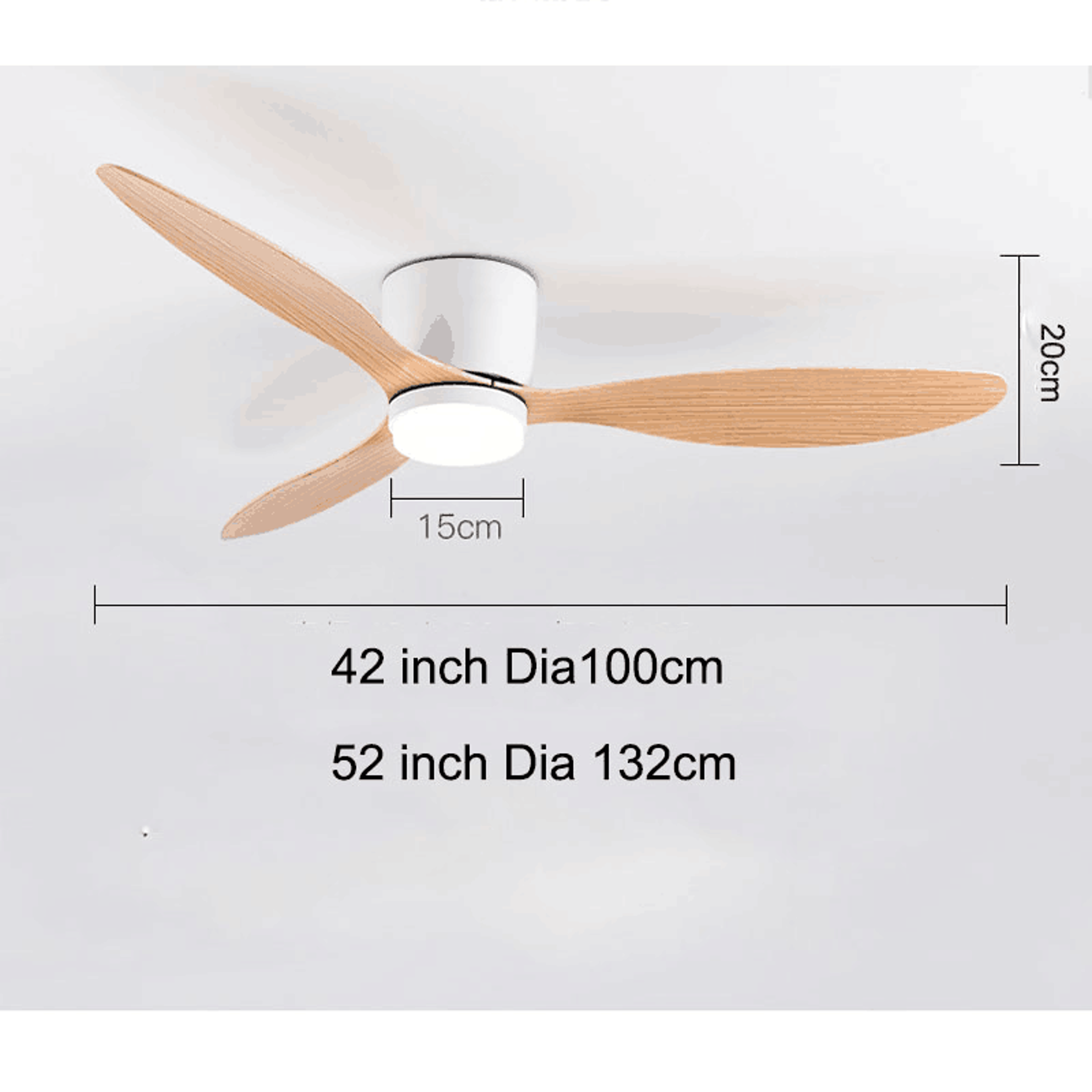 LED Ceiling Fan With Remote Color DC Motor Modern Decorative Light 5