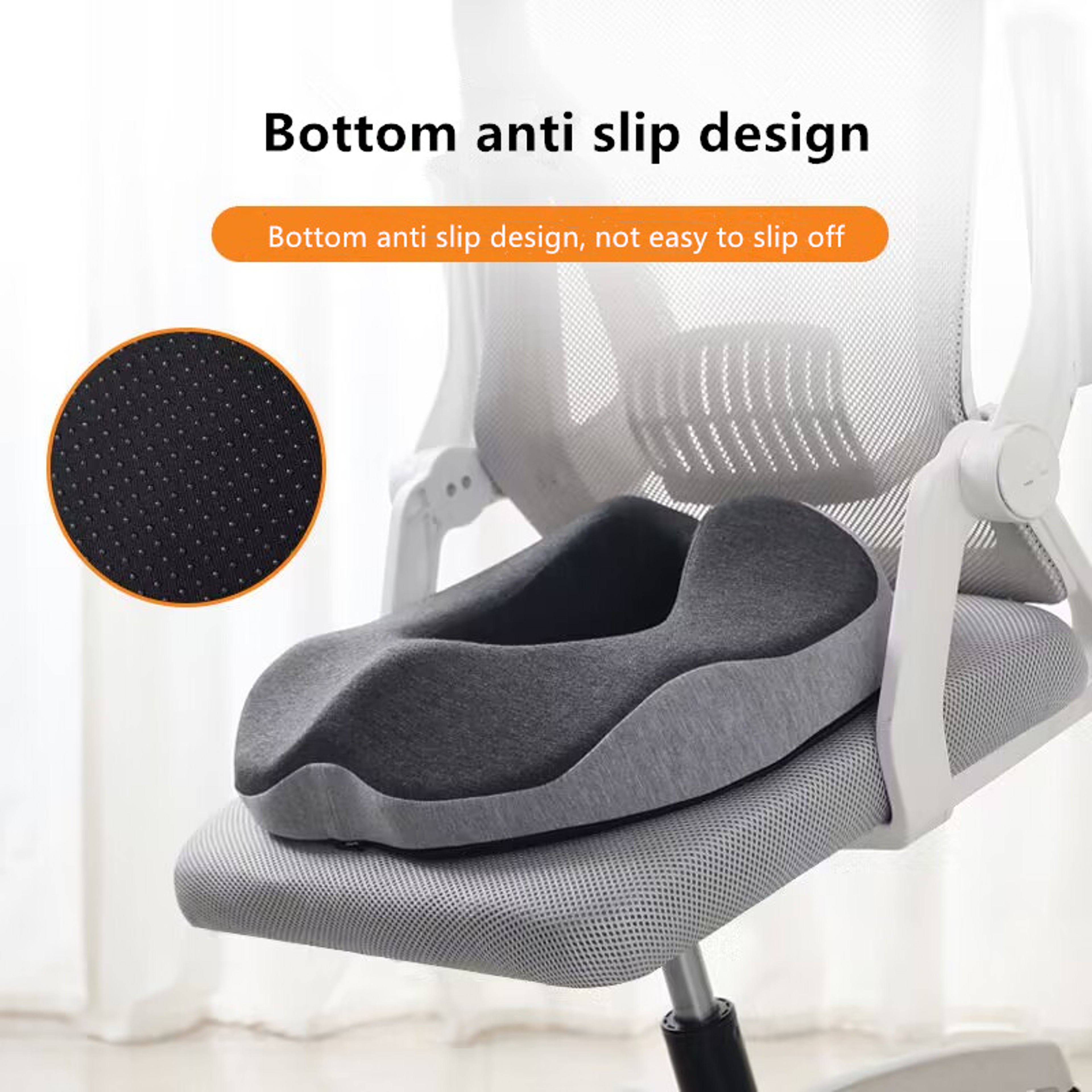 Memory Foam Coccyx Seat Cushion For Office Chair Sciatica Tailbone Support 3