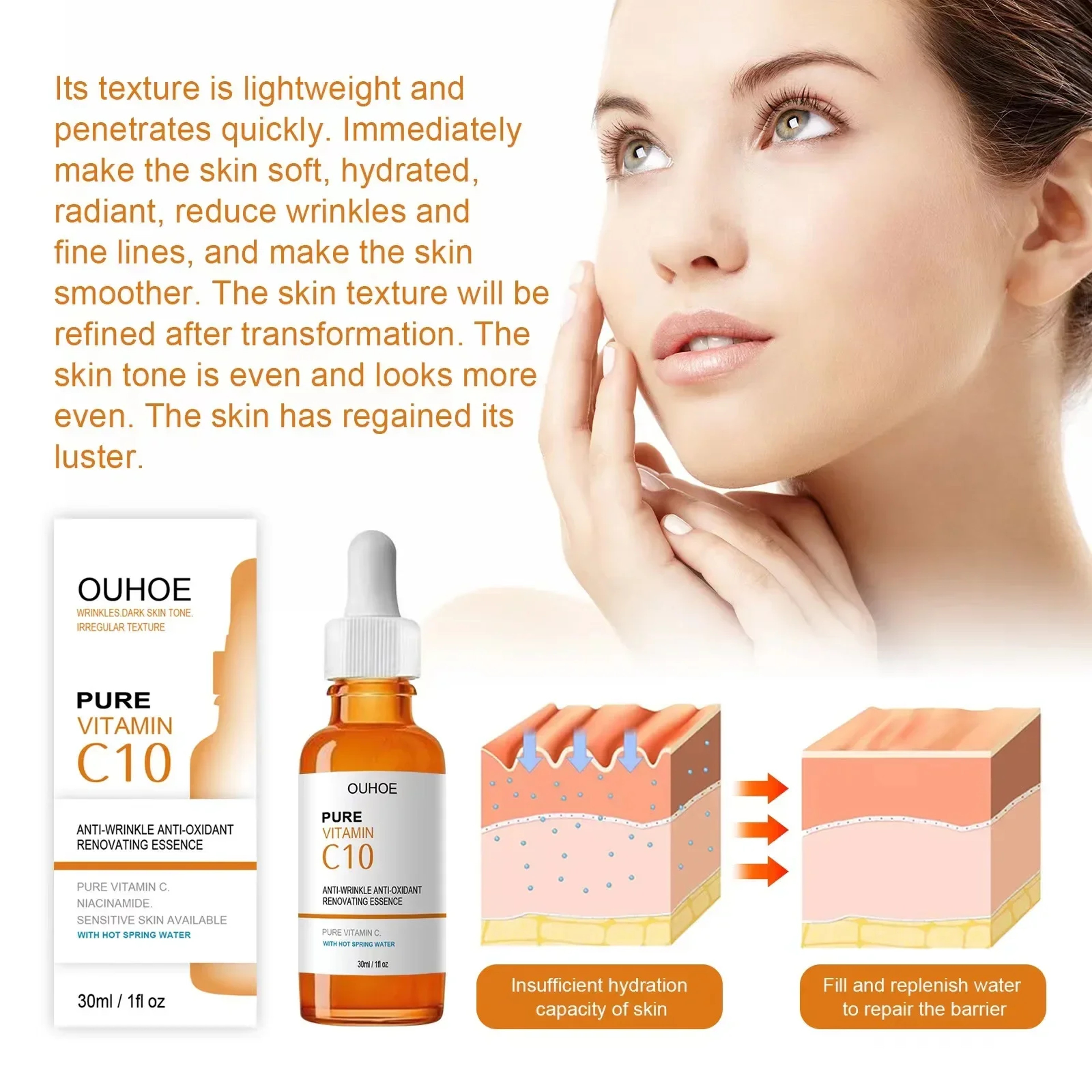 Vitamin C Face Serum For Fine Lines Brightening And Firming 4